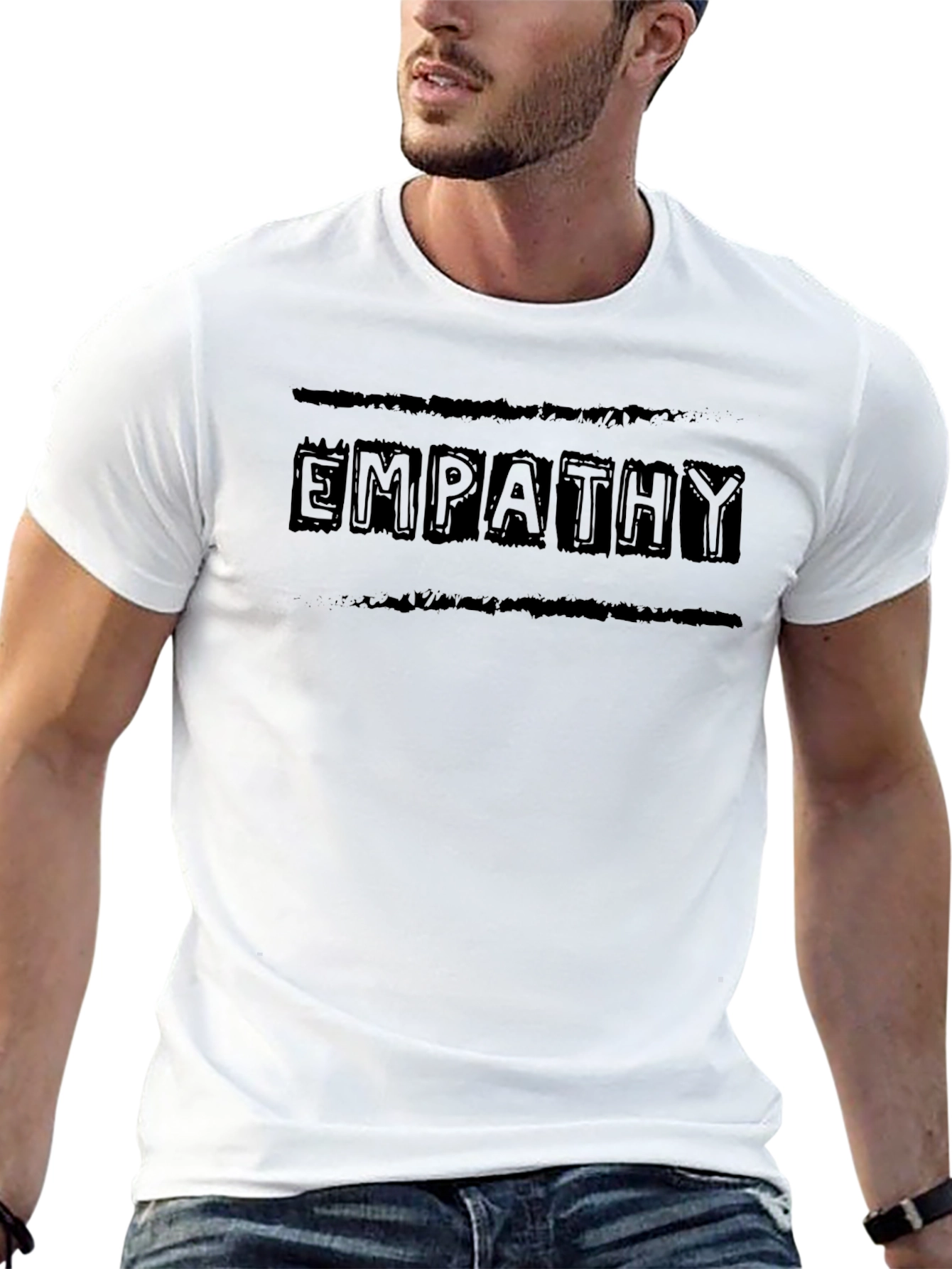 Empathy Graphic Tee - Soft Black Cotton T-Shirt
