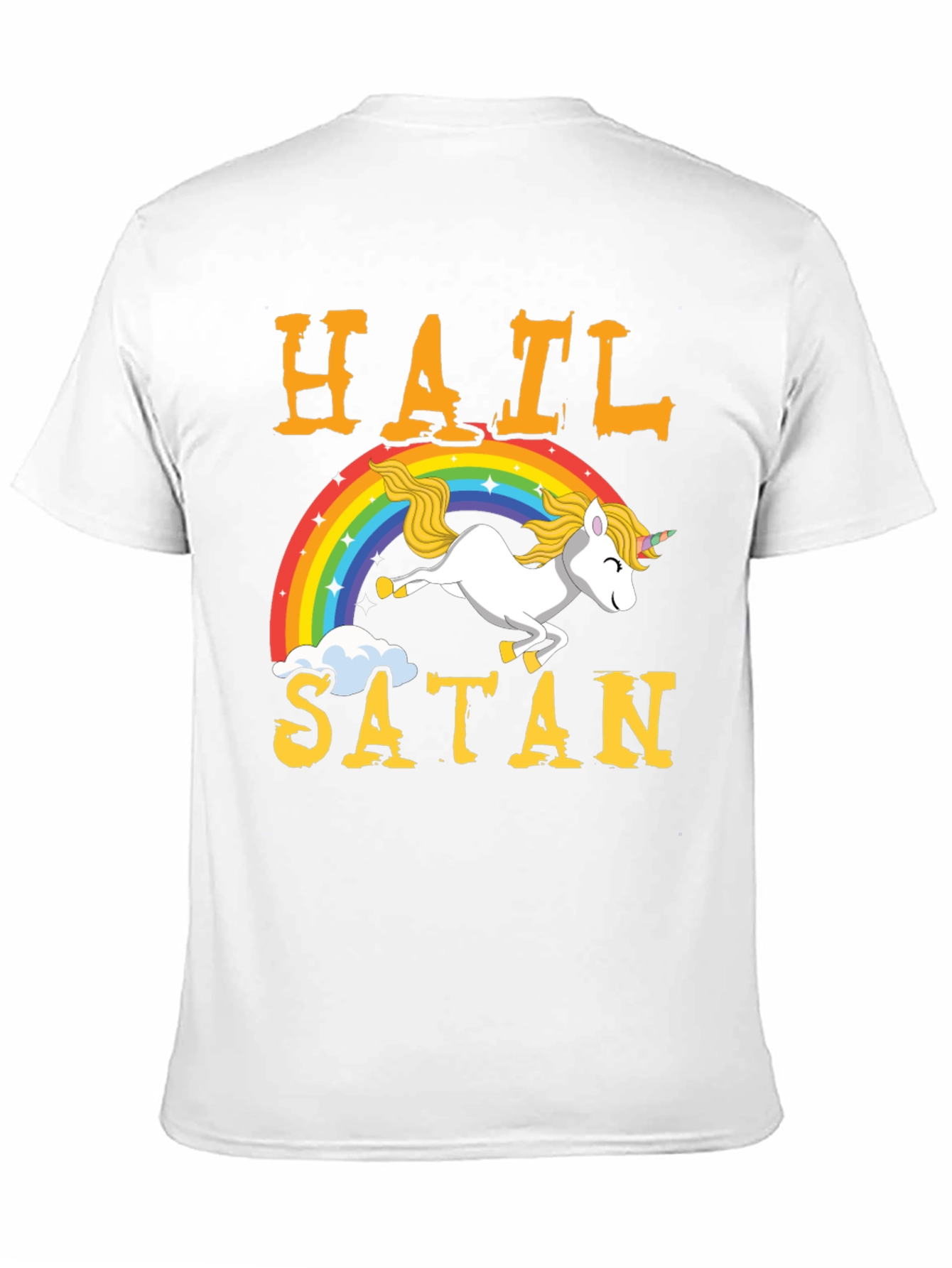 Hail Satan Unicorn Rainbow T-Shirt