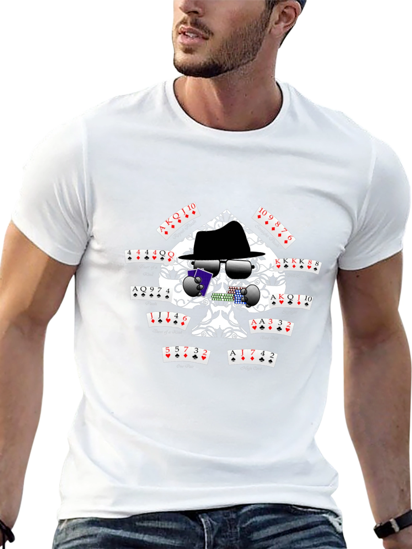 Poker Skull T-Shirt - Casino Style