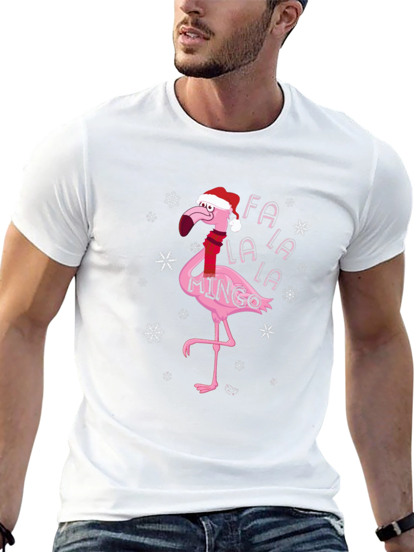 Fa La La Mingo T-Shirt - Christmas Flamingo Tee