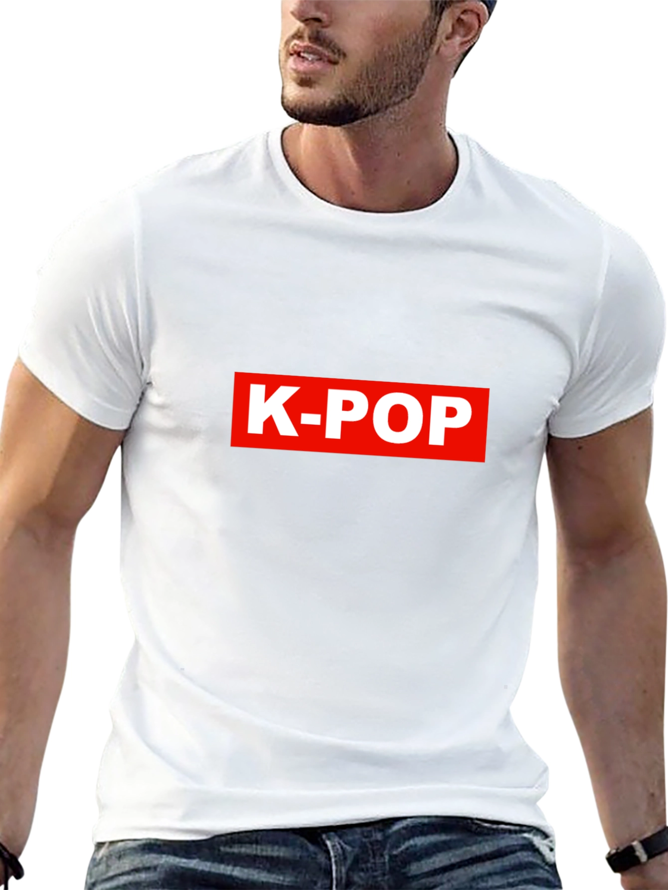 K-Pop Red Logo Black T-Shirt