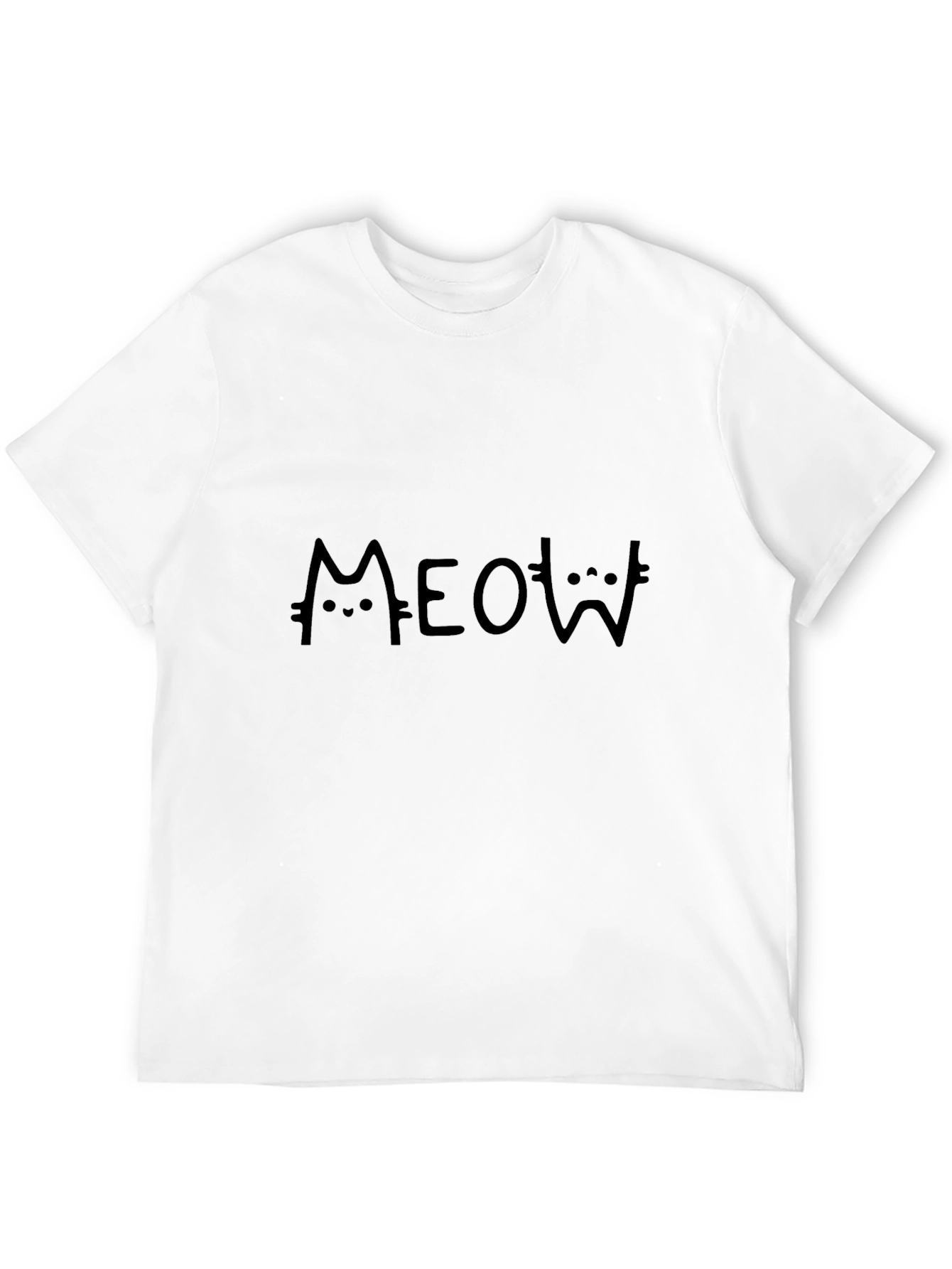 Black Meow Graphic Tee - Cat Lover T-Shirt