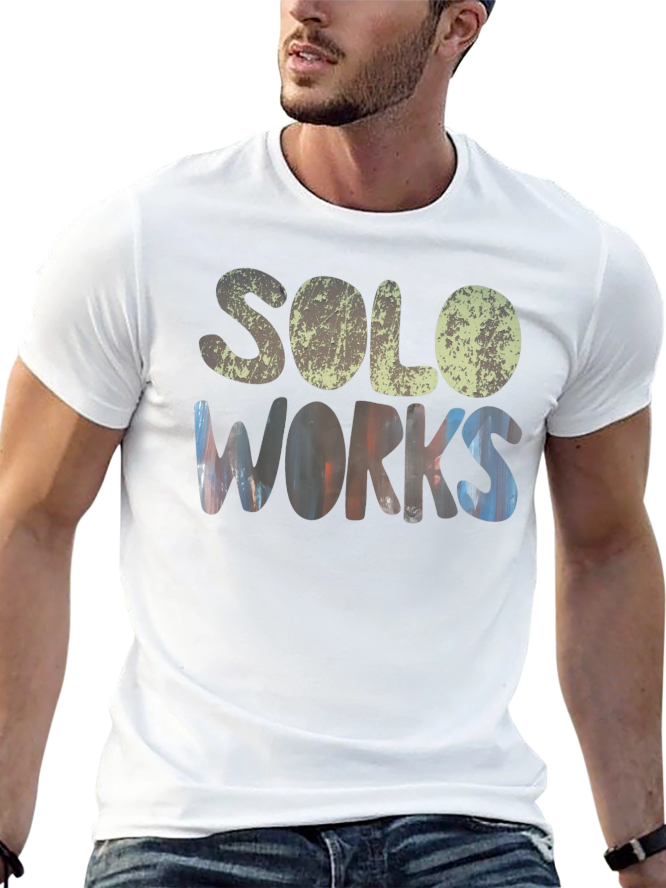 Solo Works Black Graphic T-Shirt