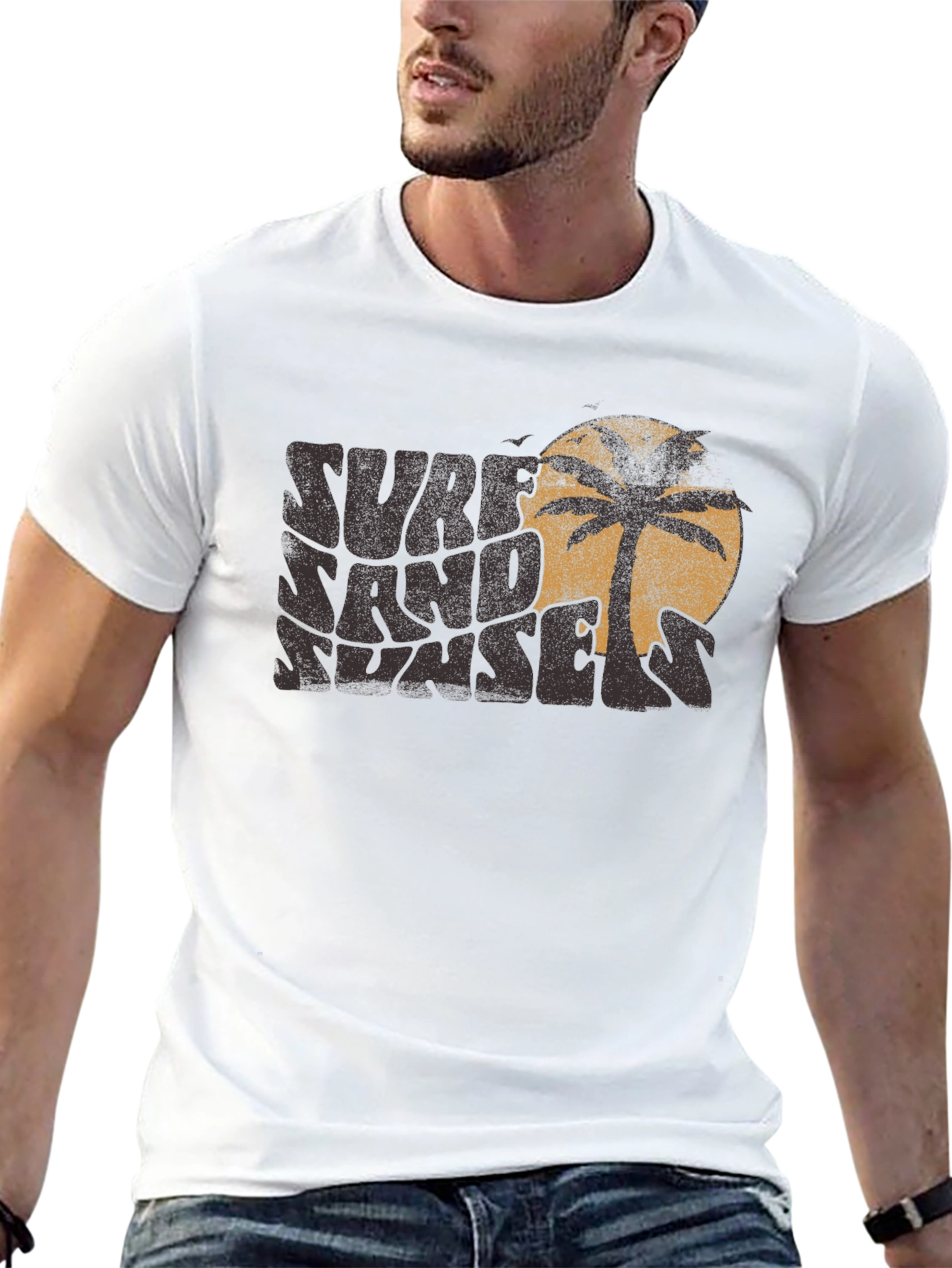 Surf Sand Sunset Graphic T-Shirt