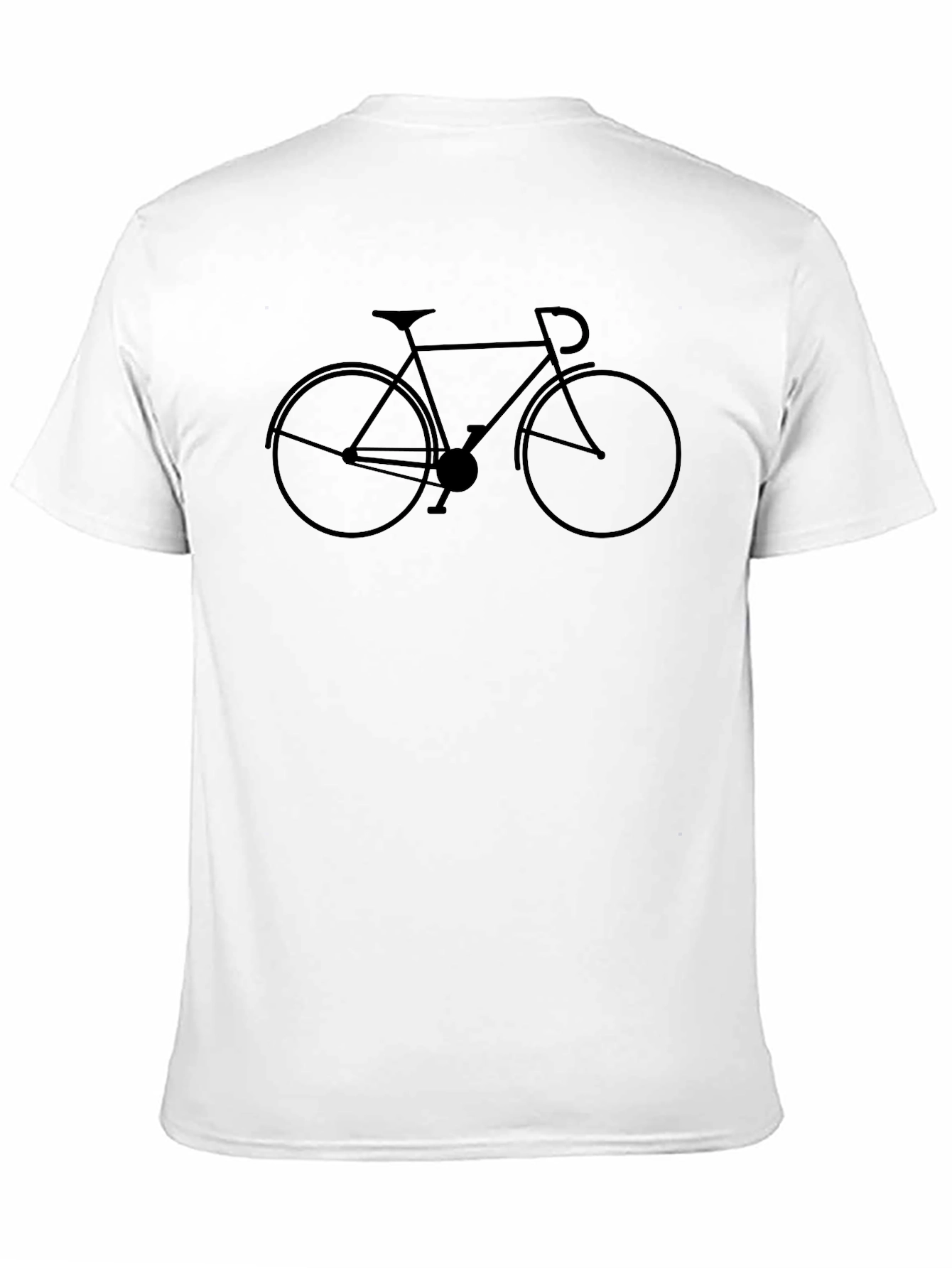 Mens Black T-Shirt with Bicycle Graphic