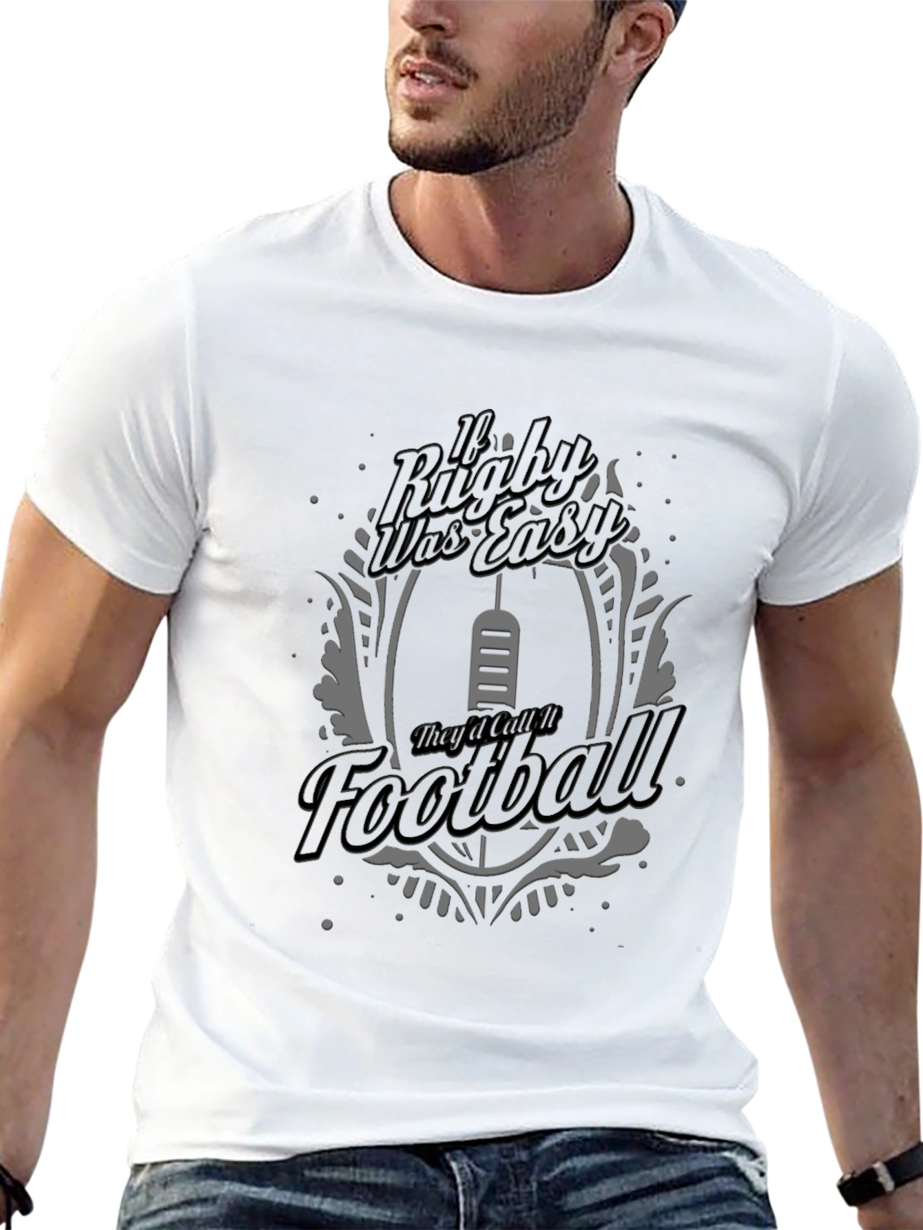 Rugby vs Football Graphic T-Shirt