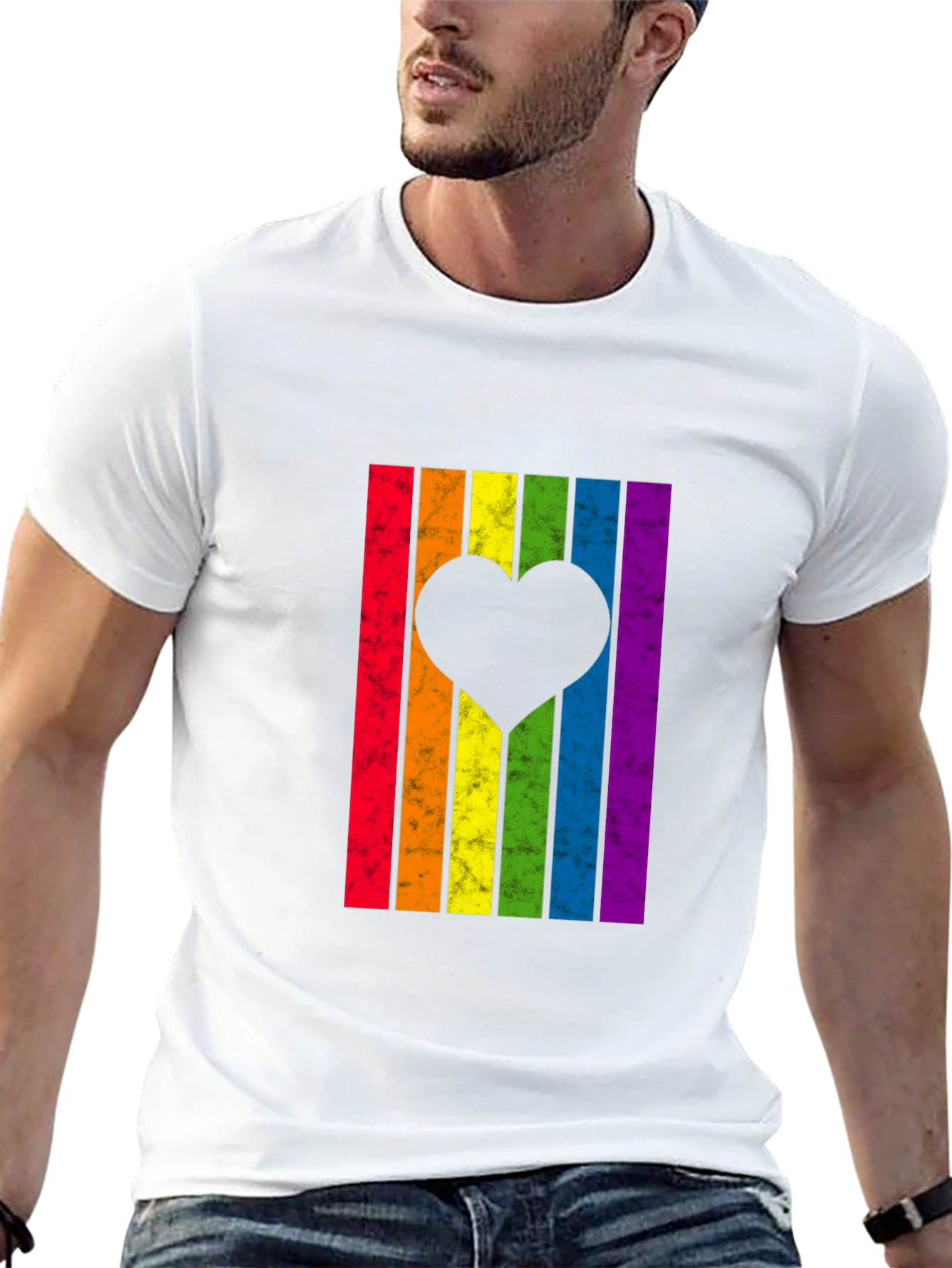 LGBT Rainbow Heart Graphic Tee - Pride Month T-Shirt