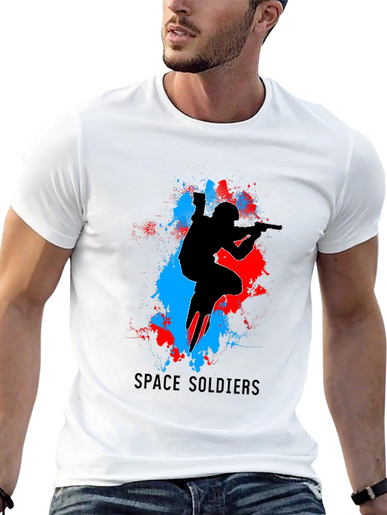 Space Soldiers Graphic Tee - Black