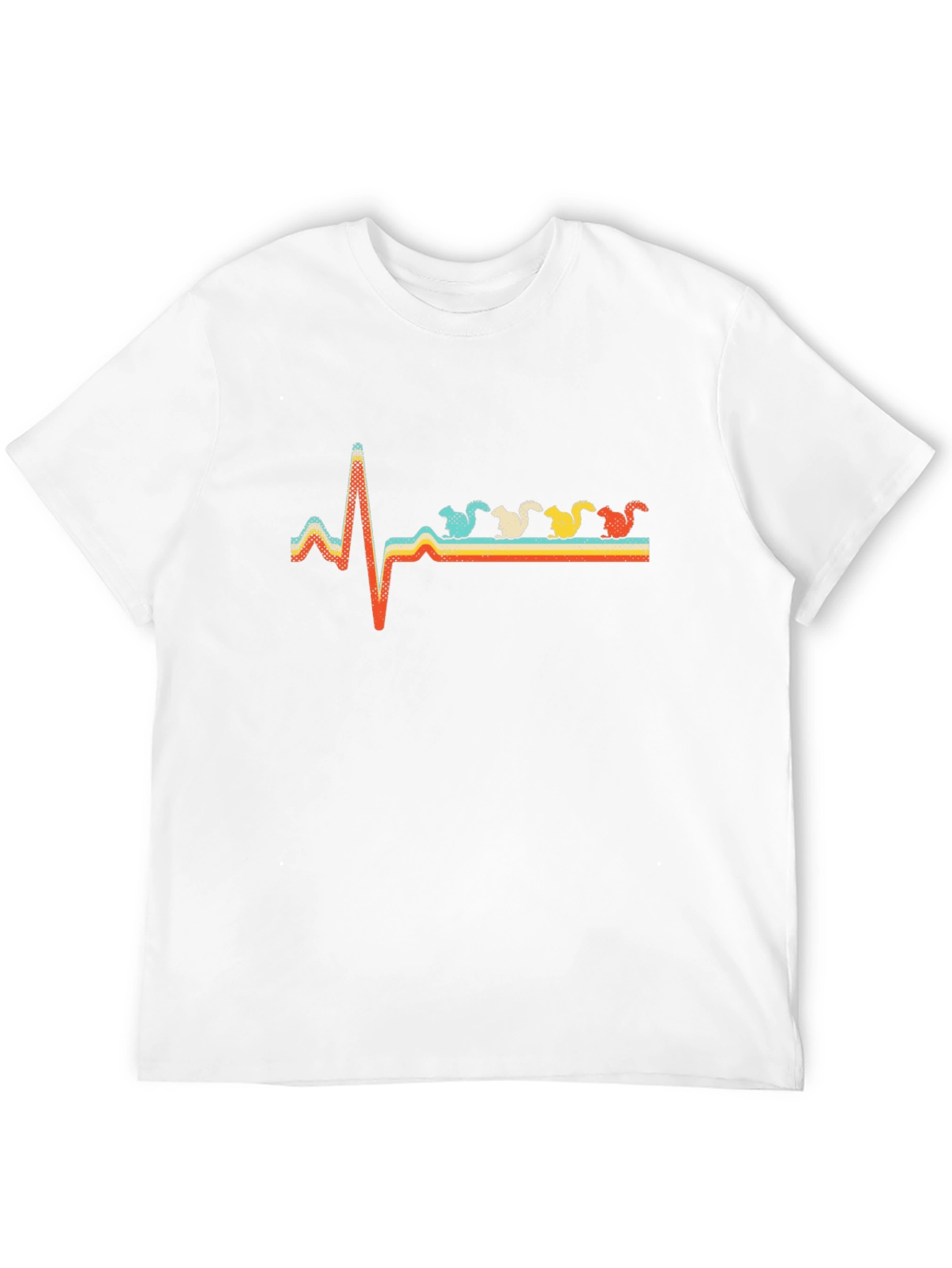 Retro Squirrel Heartbeat T-Shirt - Unique Design