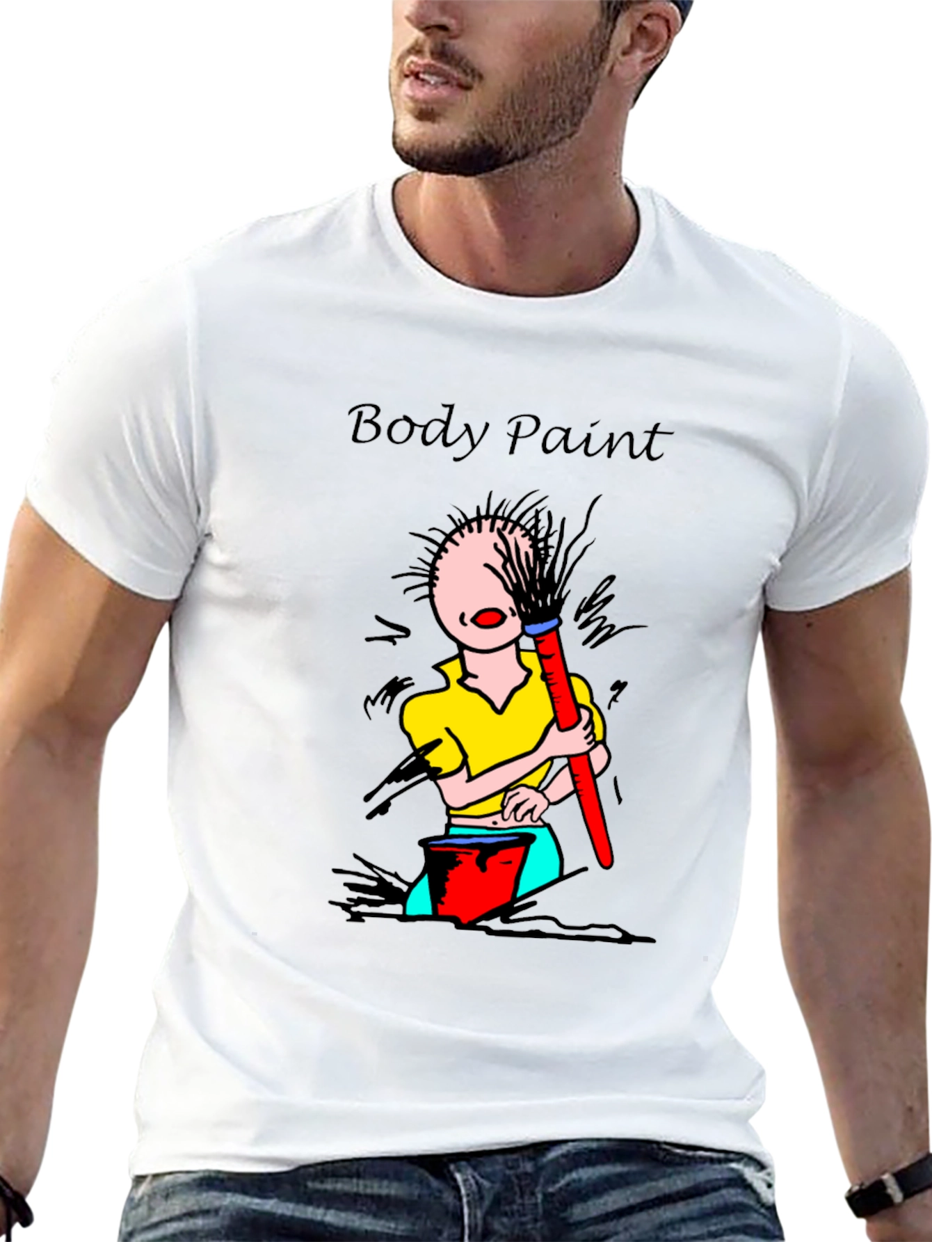 Body Paint T-Shirt - Whimsical Design