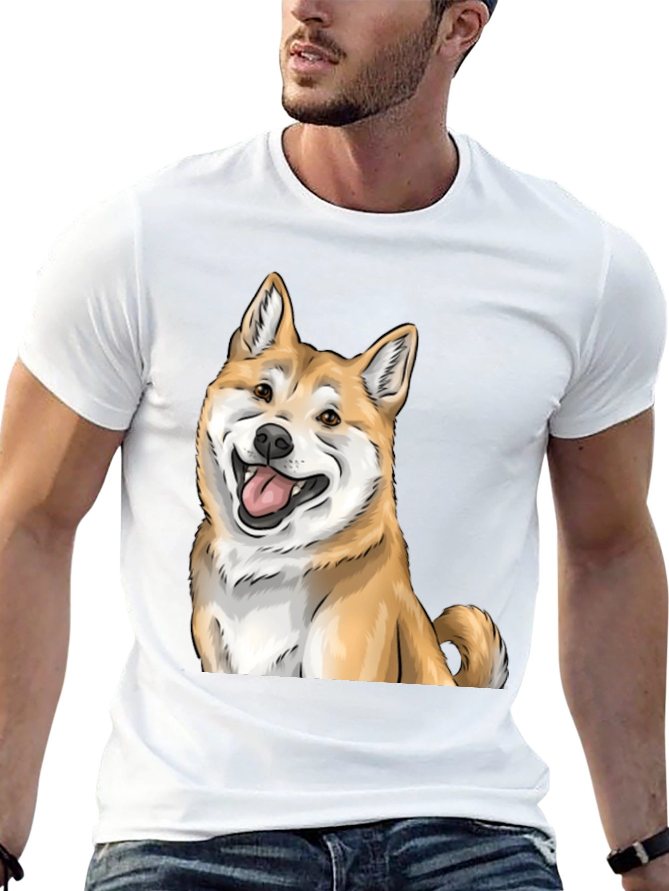 Shiba Inu Graphic Tee - Black Dog Lover T-Shirt