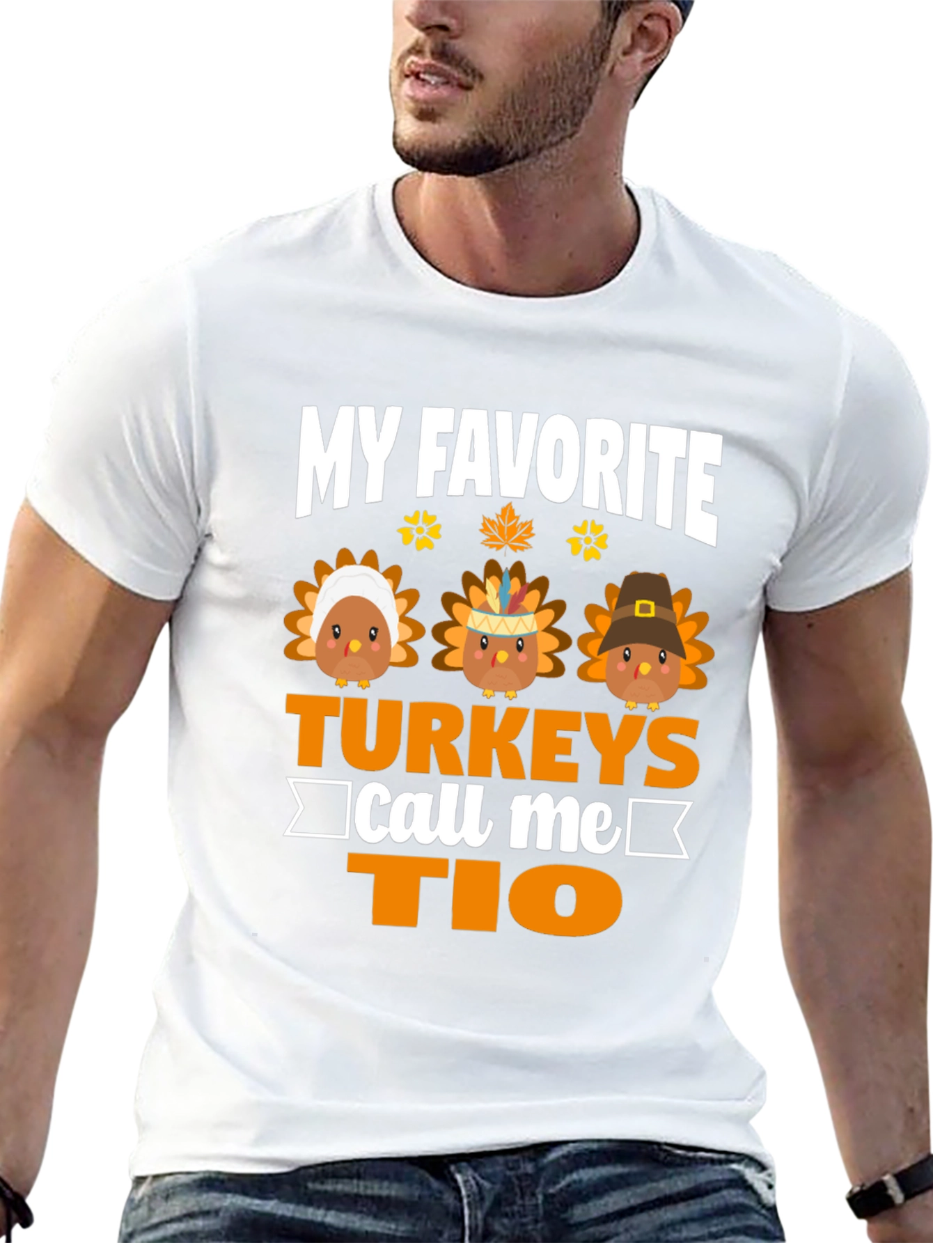 My Favorite Turkeys Call Me Tio Thanksgiving T-Shirt