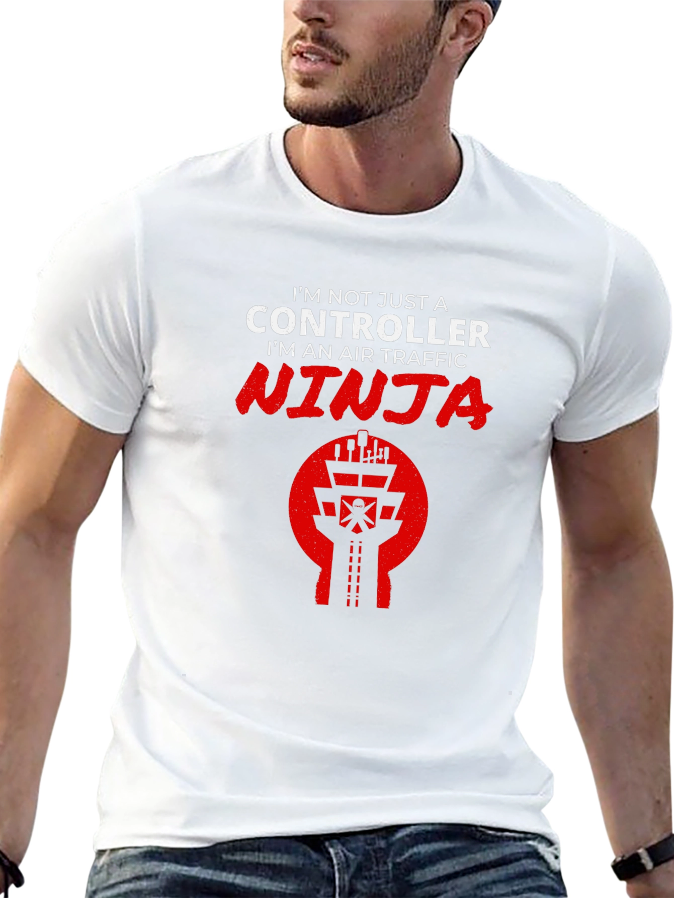 Air Traffic Controller Ninja Graphic T-Shirt