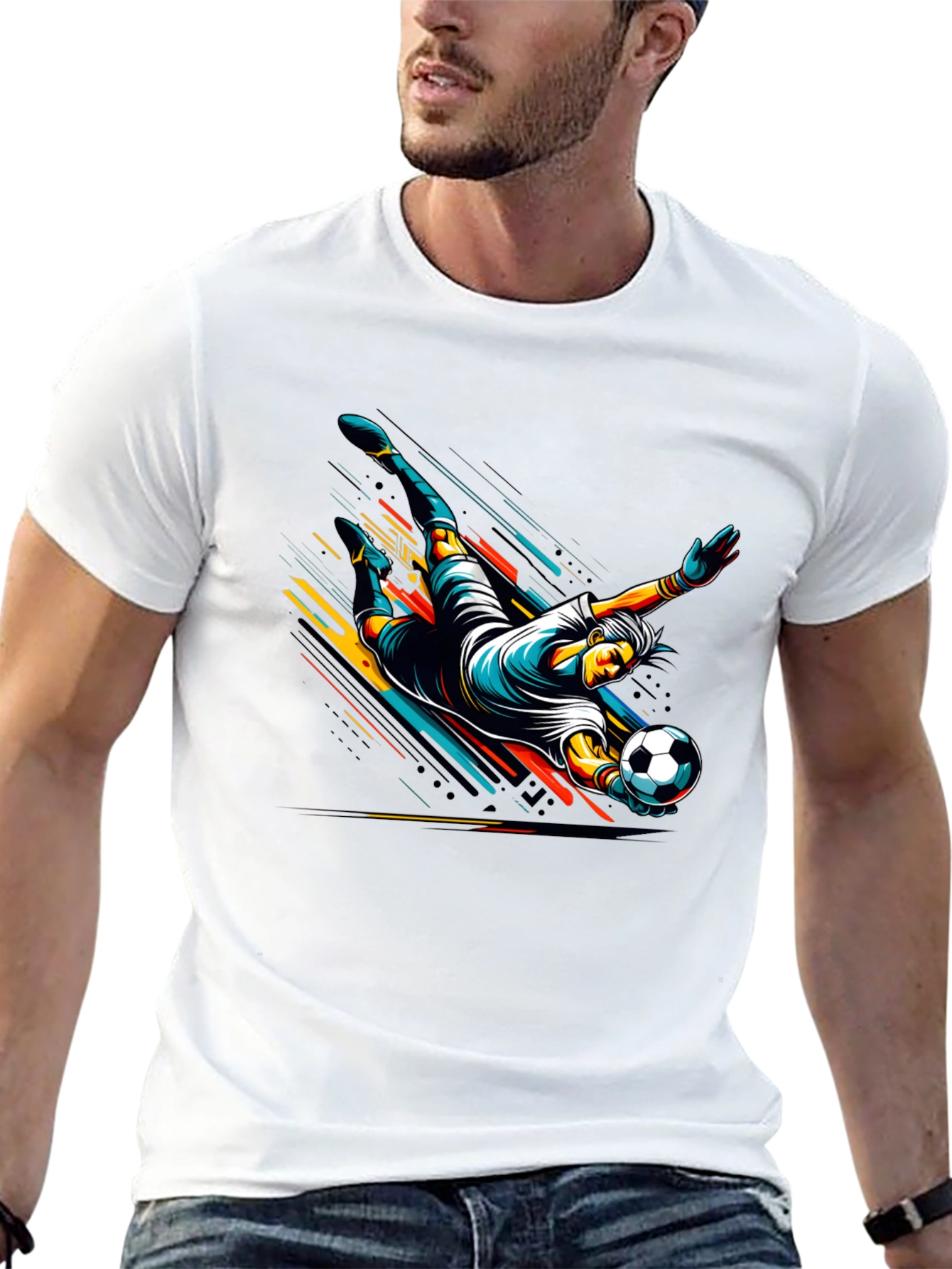 Soccer Goalie Dive Graphic T-Shirt