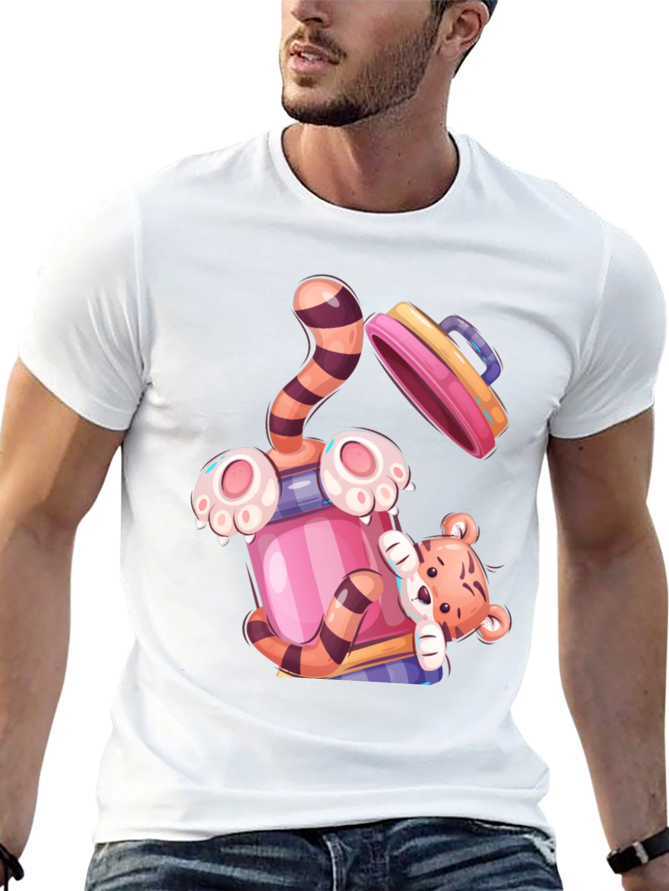 Cute Tiger in a Jar Graphic Tee