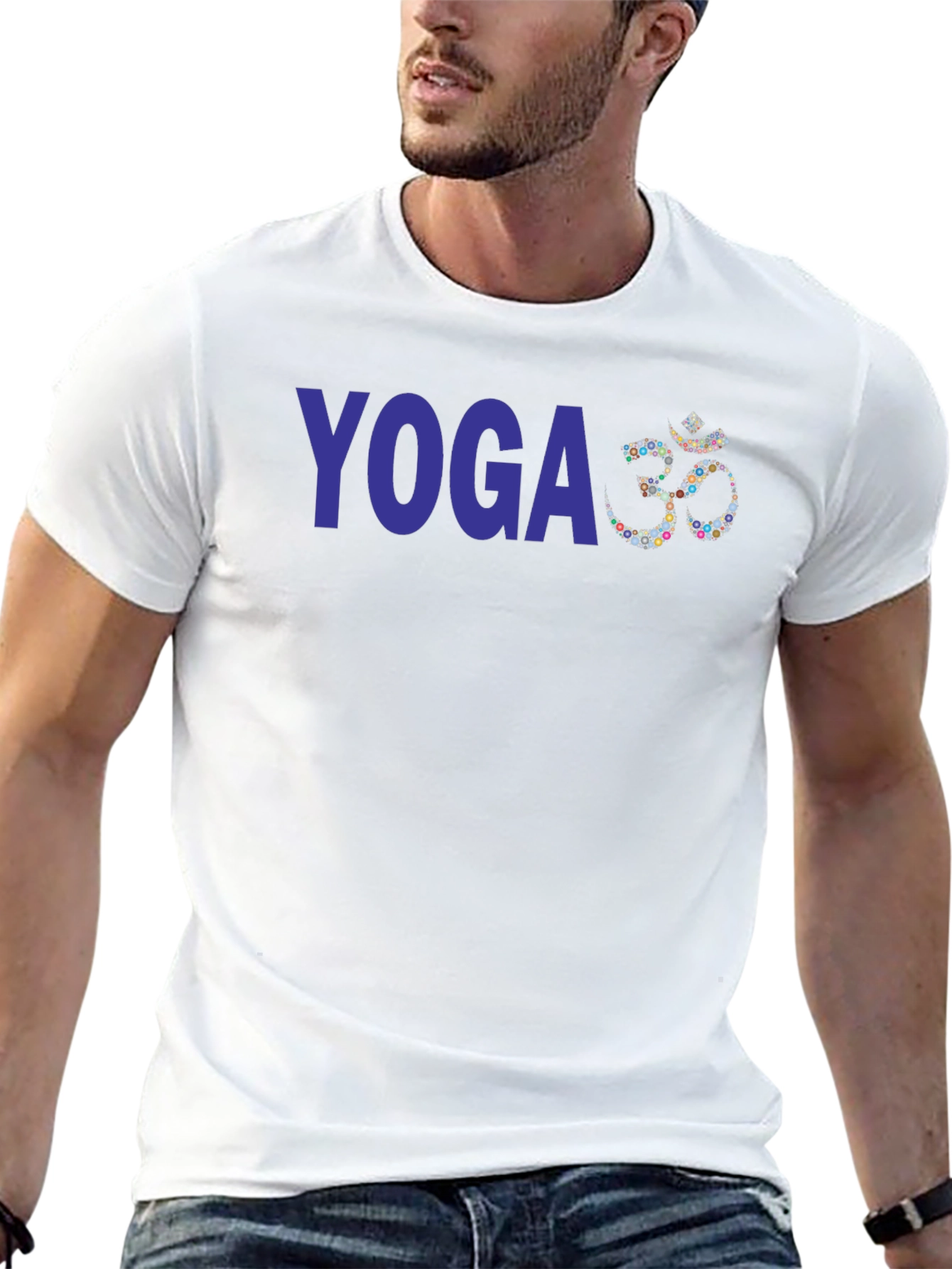 Yoga Om Symbol T-Shirt - Mens Black Tee