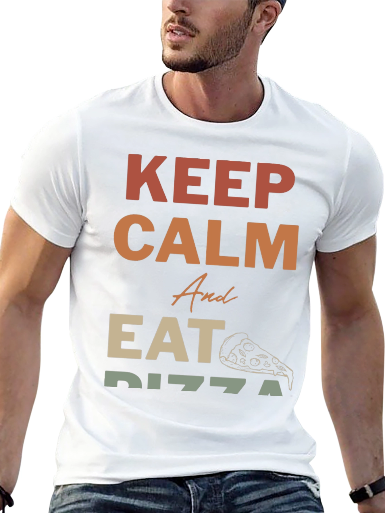 Keep Calm & Eat Pizza Graphic Tee