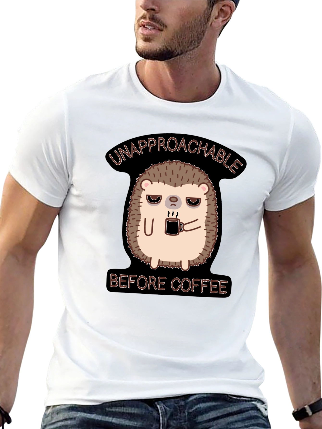 Unapproachable Before Coffee T-Shirt Hedgehog
