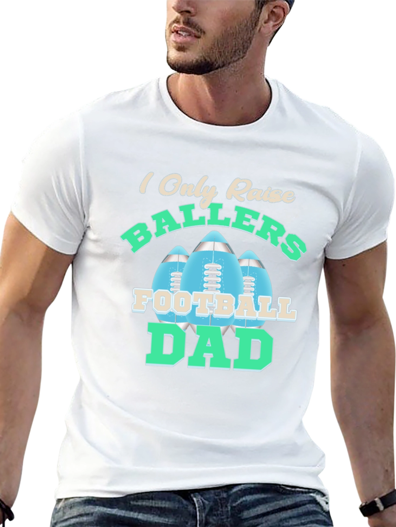 Football Dad T-Shirt - Raise Ballers