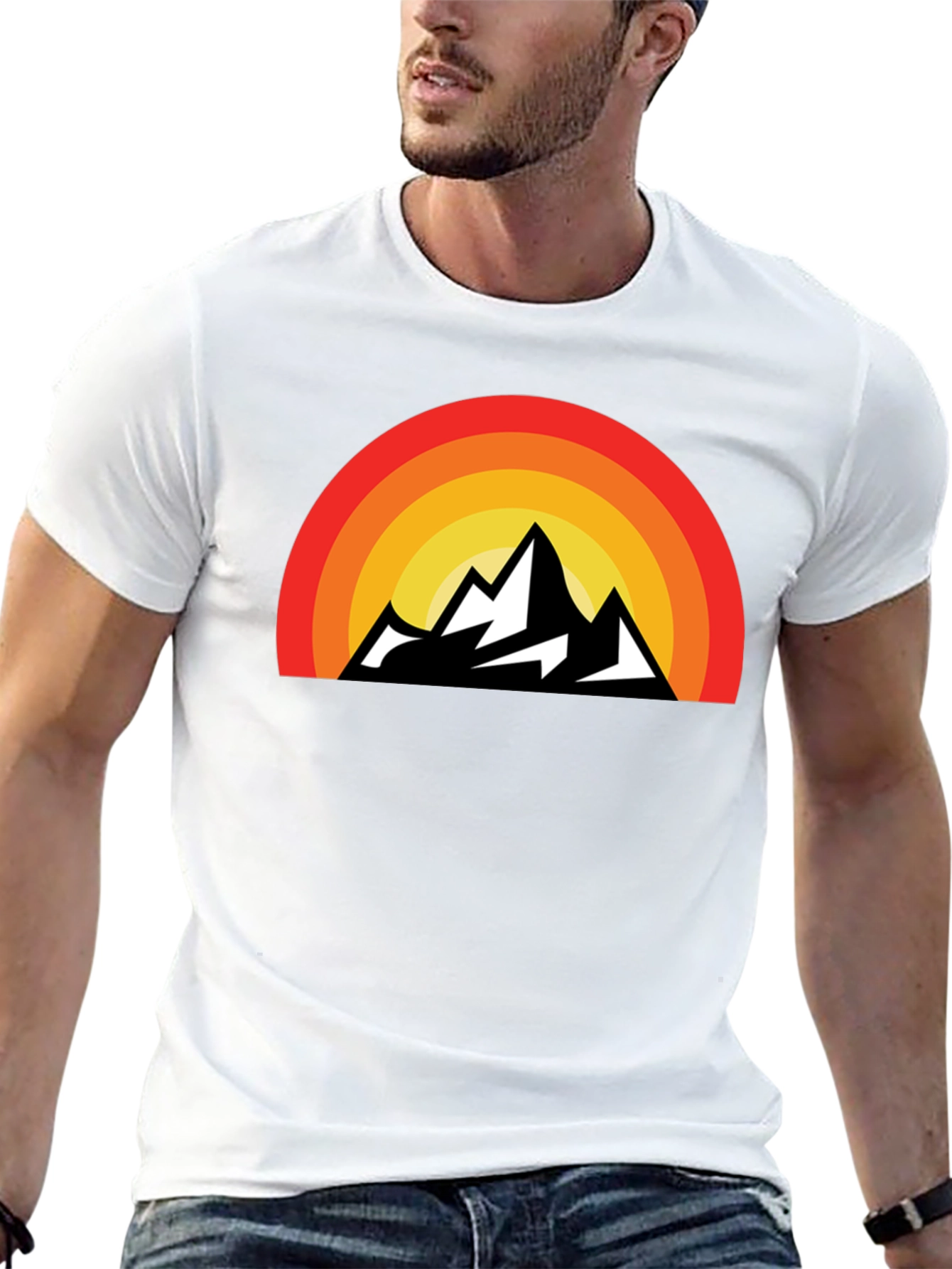 Retro Mountain Sunset Graphic Tee