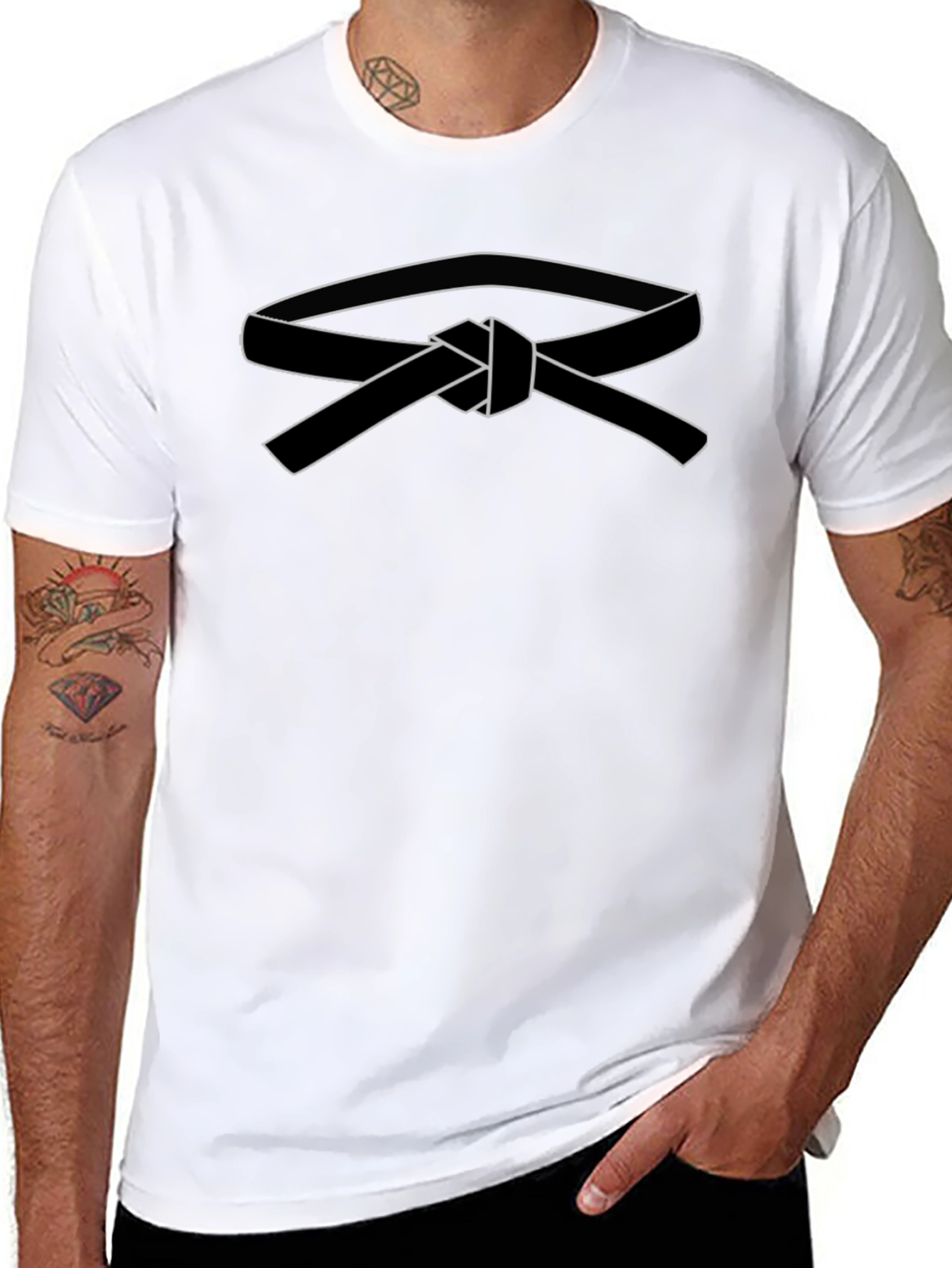 Karate Belt Graphic Tee - Martial Arts Black T-Shirt