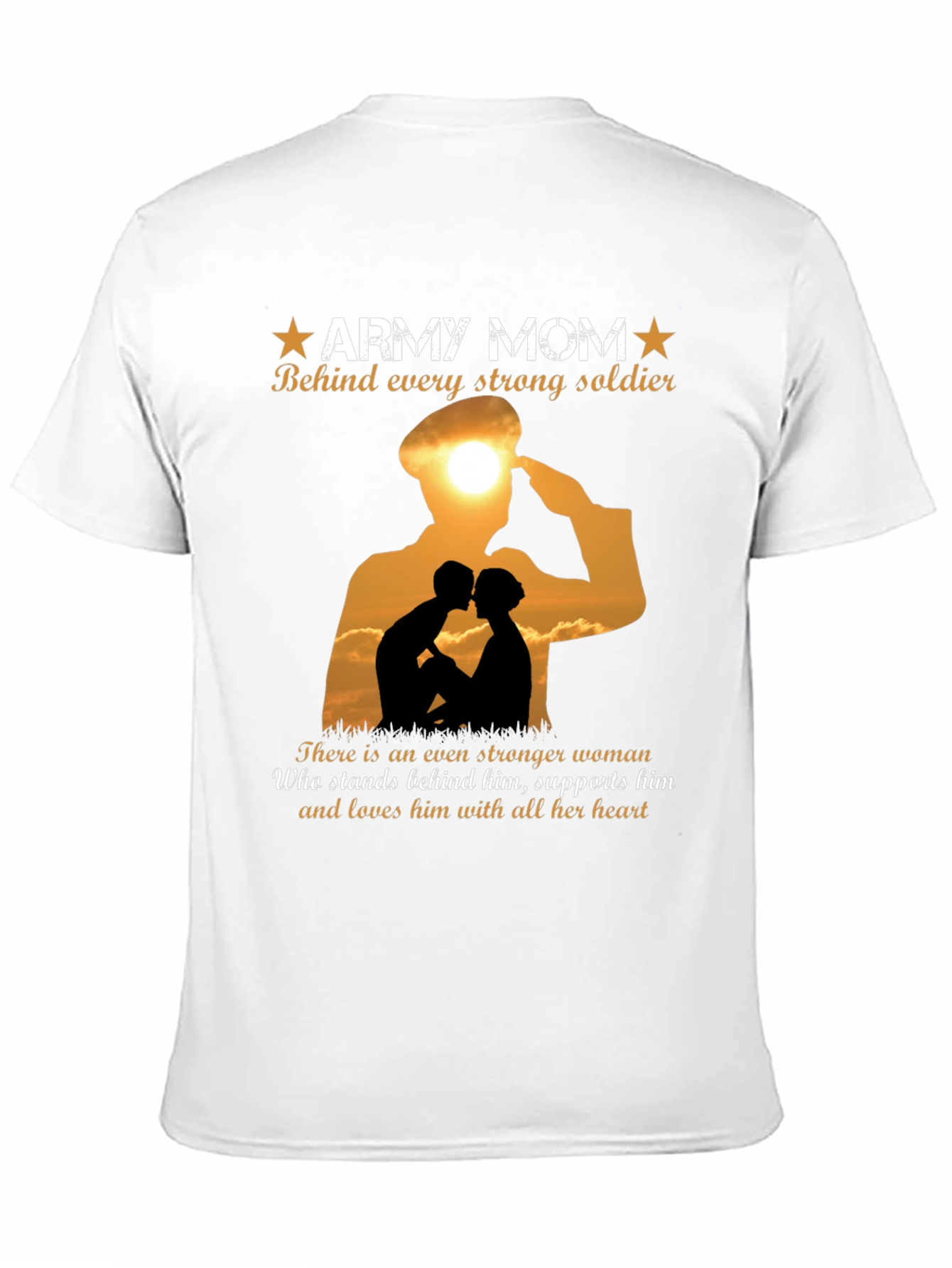 Army Mom T-Shirt - Strong Soldier Support
