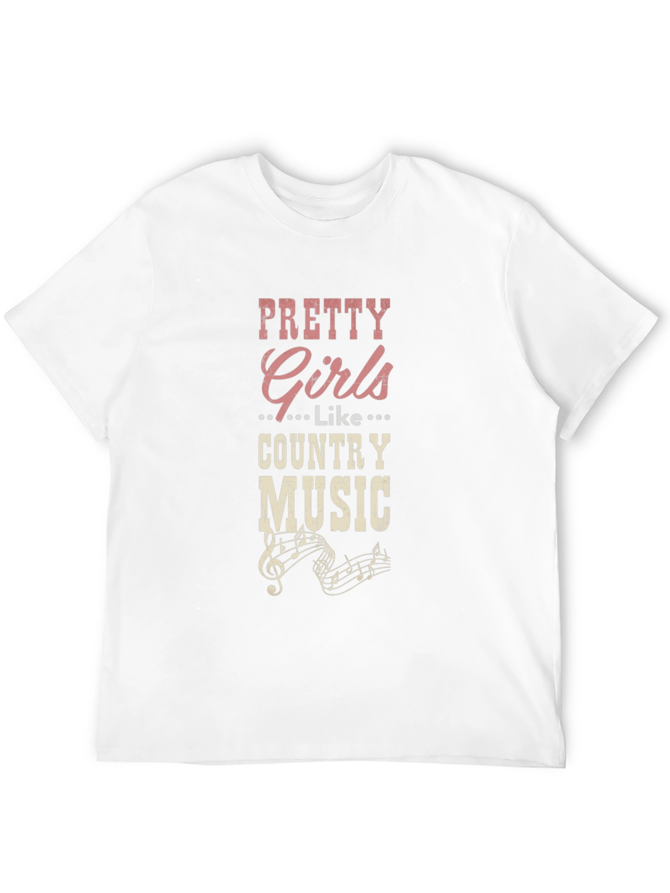 Pretty Girls Like Country Music Graphic T-Shirt