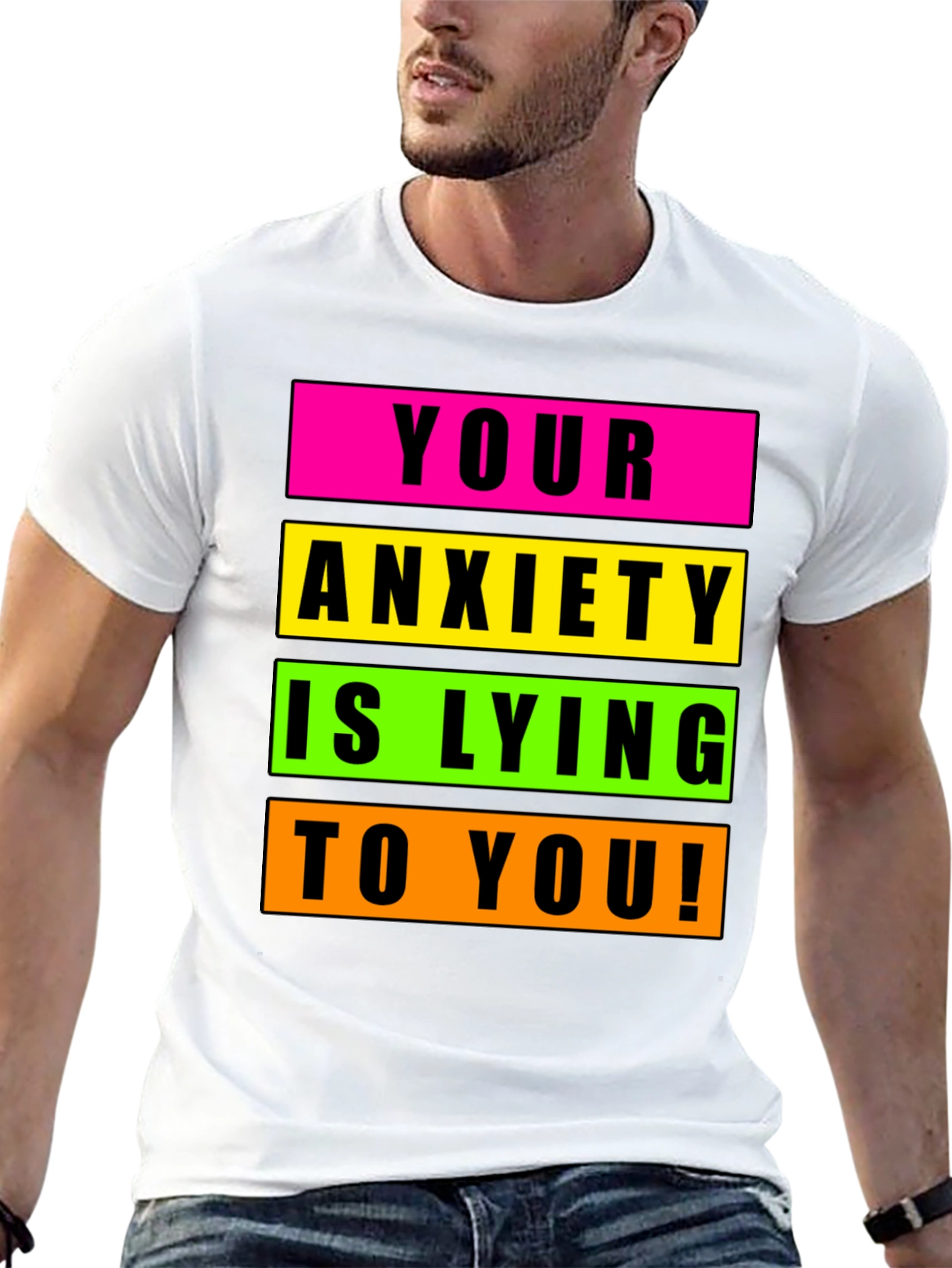 Anxiety Awareness Graphic Tee - Unisex Black T-Shirt