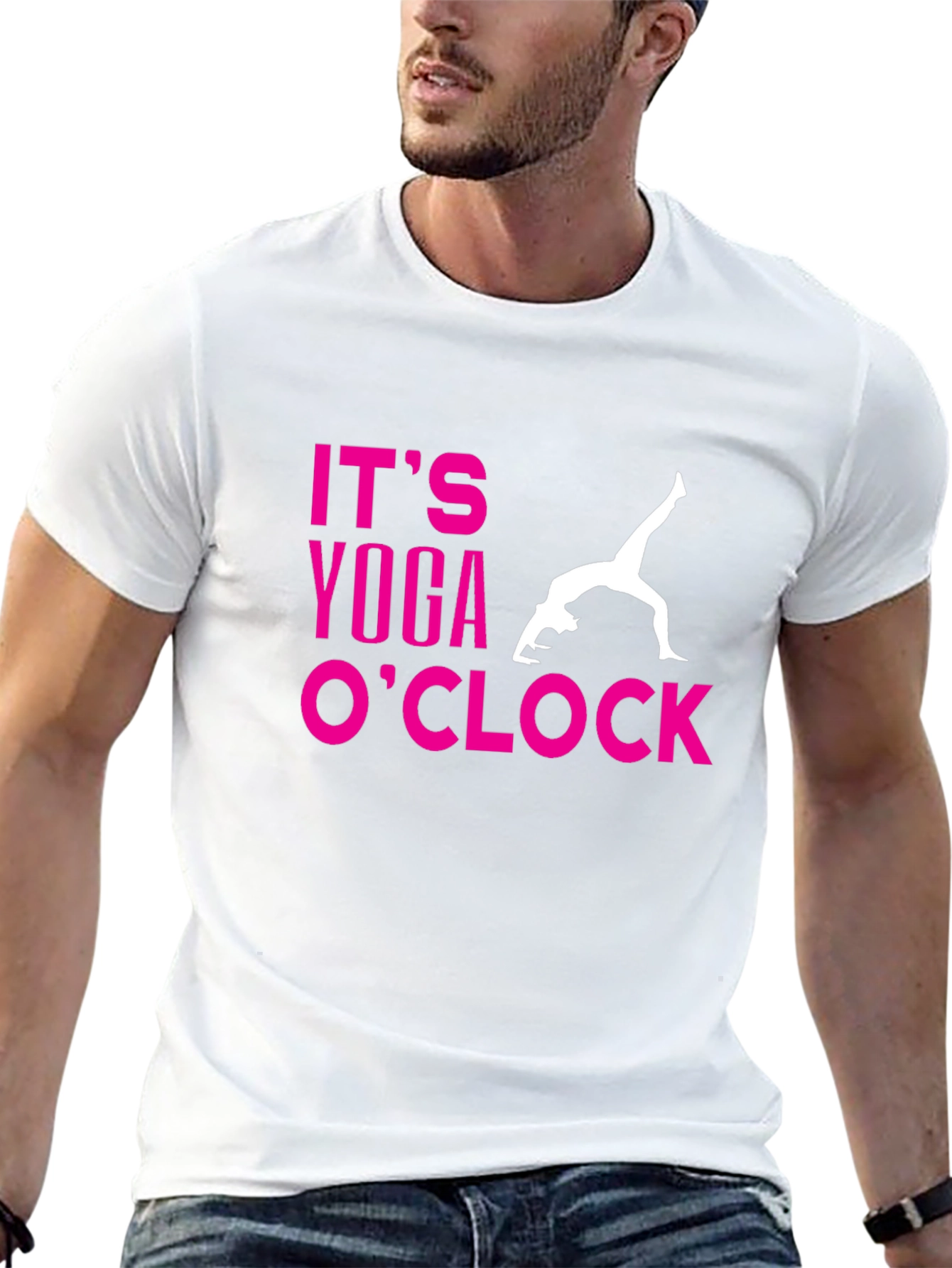 Its Yoga OClock Black T-Shirt