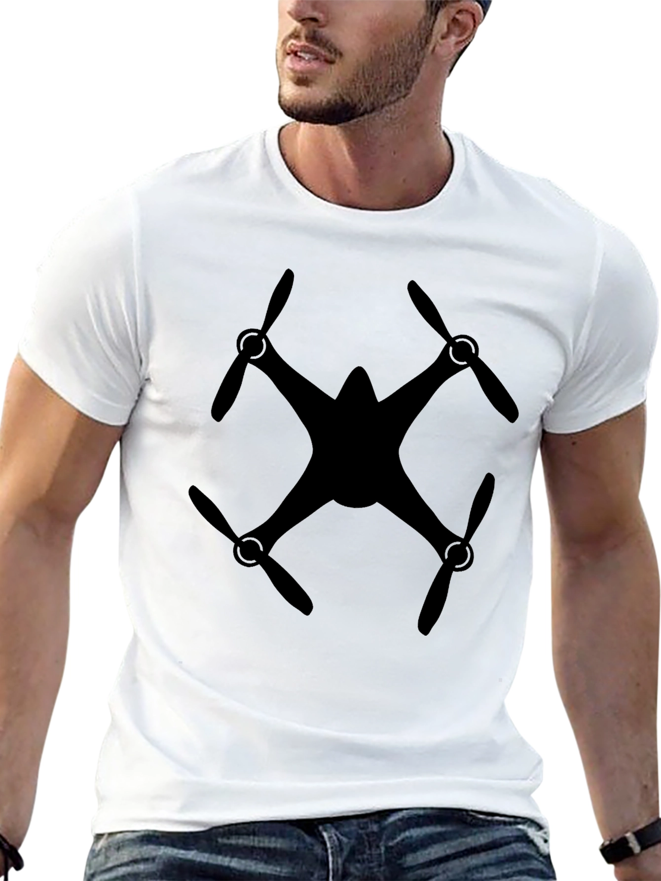 Drone Graphic Tee - Black