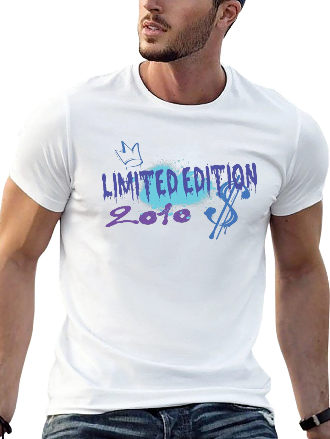 Limited Edition 2010 Graphic Tee - Black Cotton T-Shirt