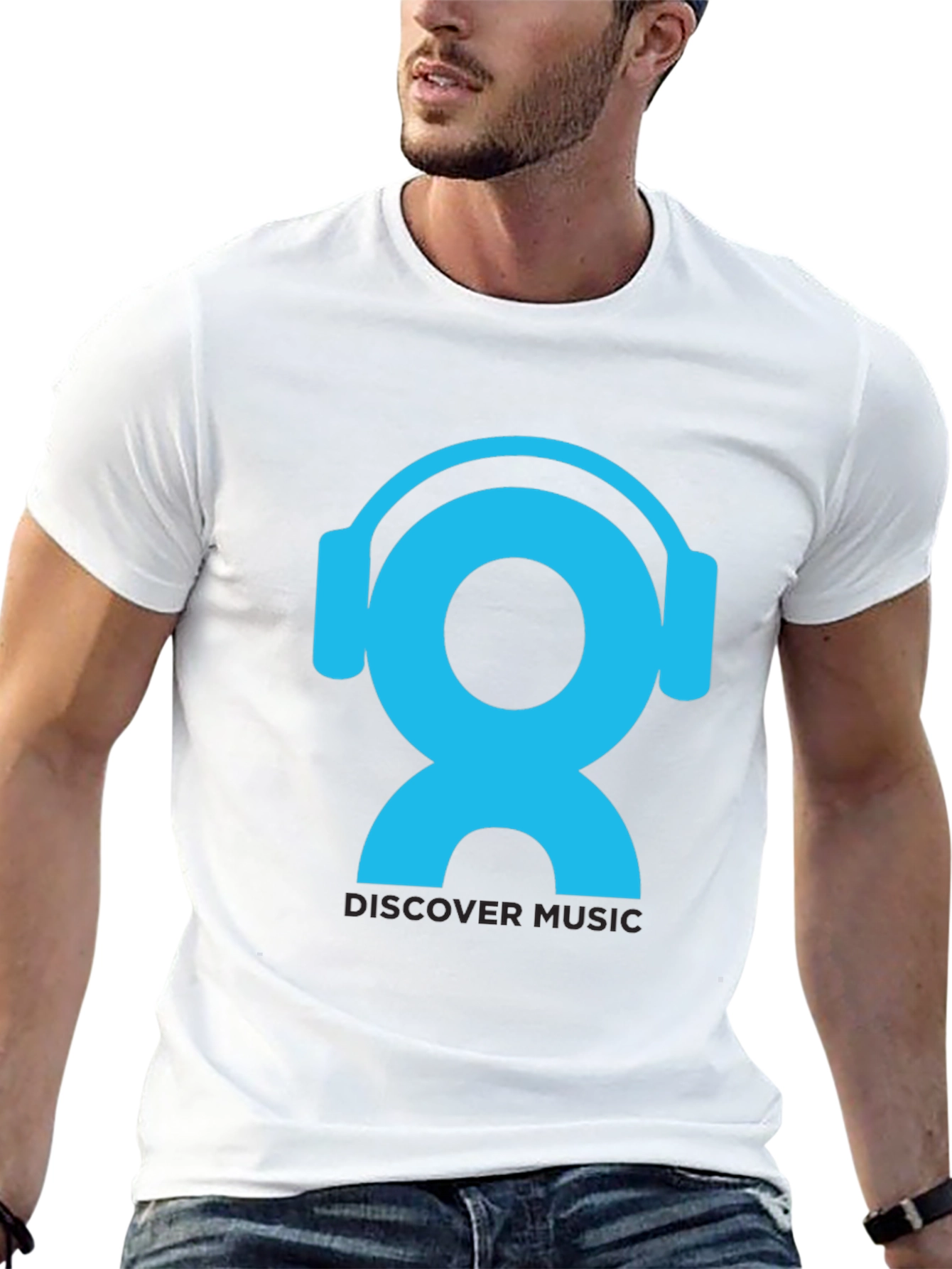 Discover Music Graphic T-Shirt - Black