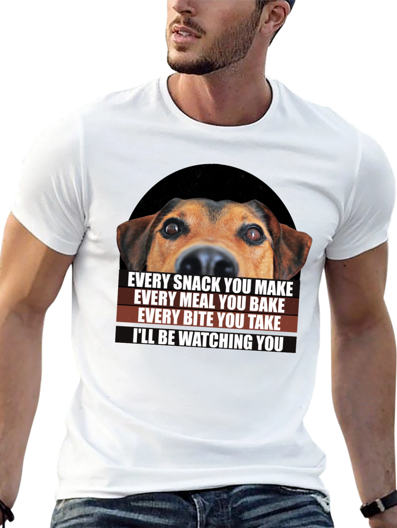 Dog Watching You T-Shirt - Funny Pet Lover Tee