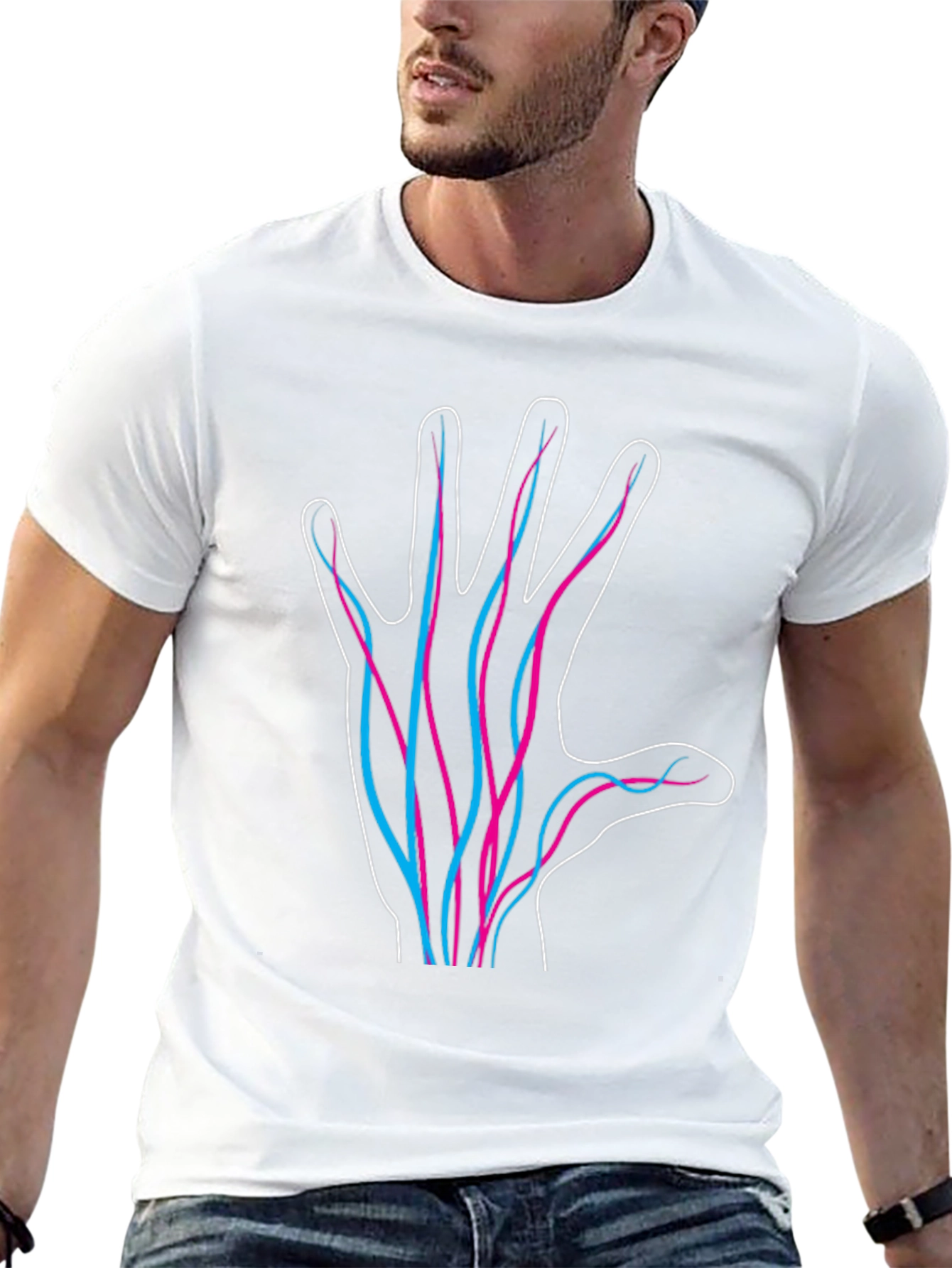 Hand Vein Tee - Unique Graphic Print