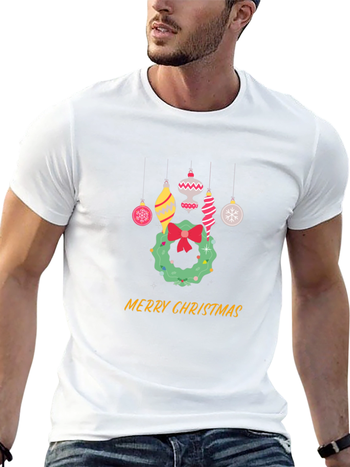 Festive Christmas Wreath T-Shirt