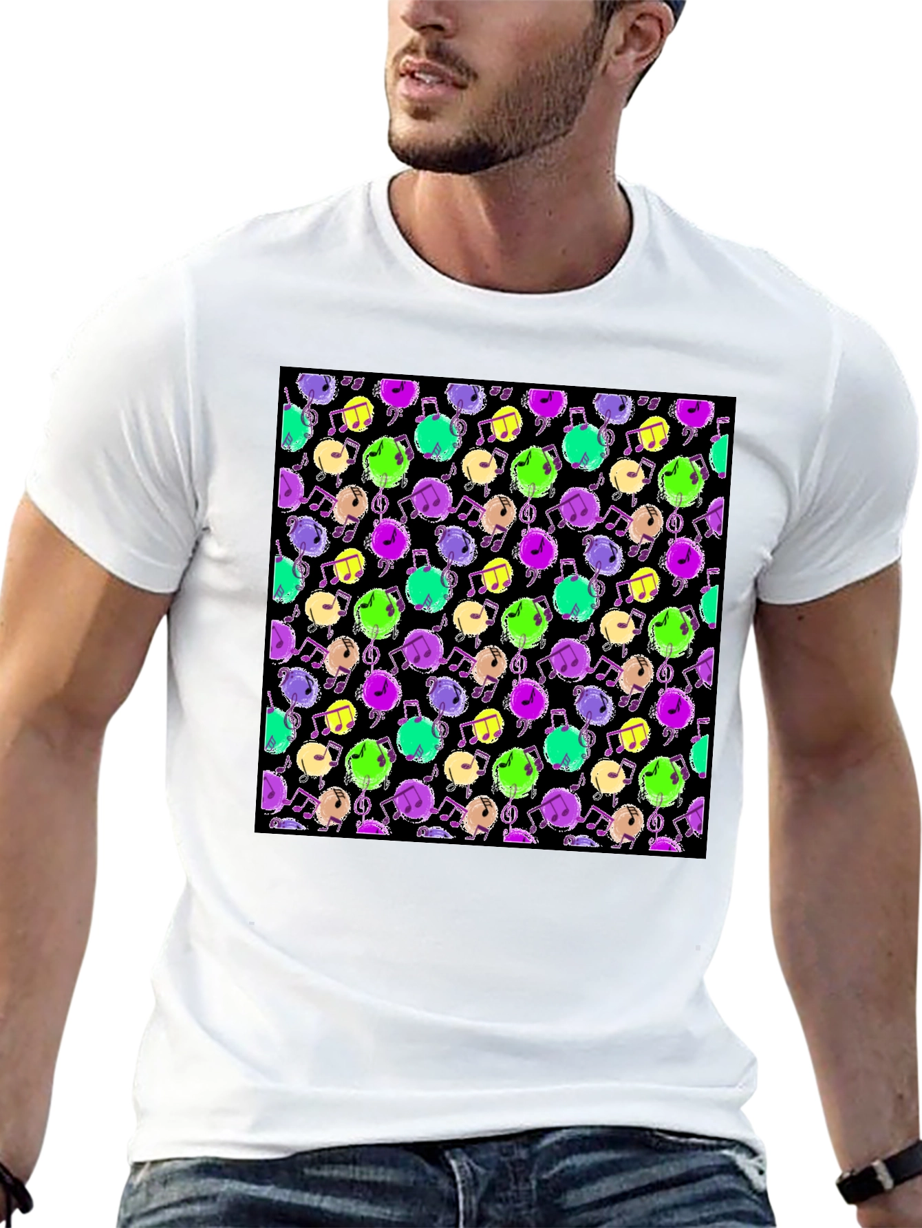 Music Notes Pattern Tee
