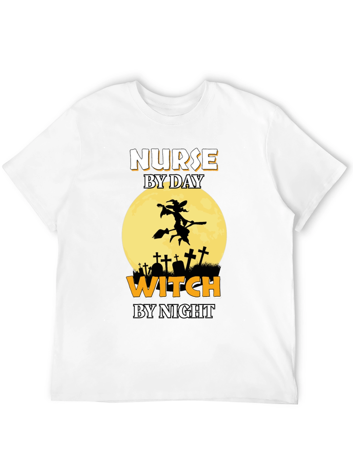 Nurse By Day Witch By Night Halloween T-Shirt