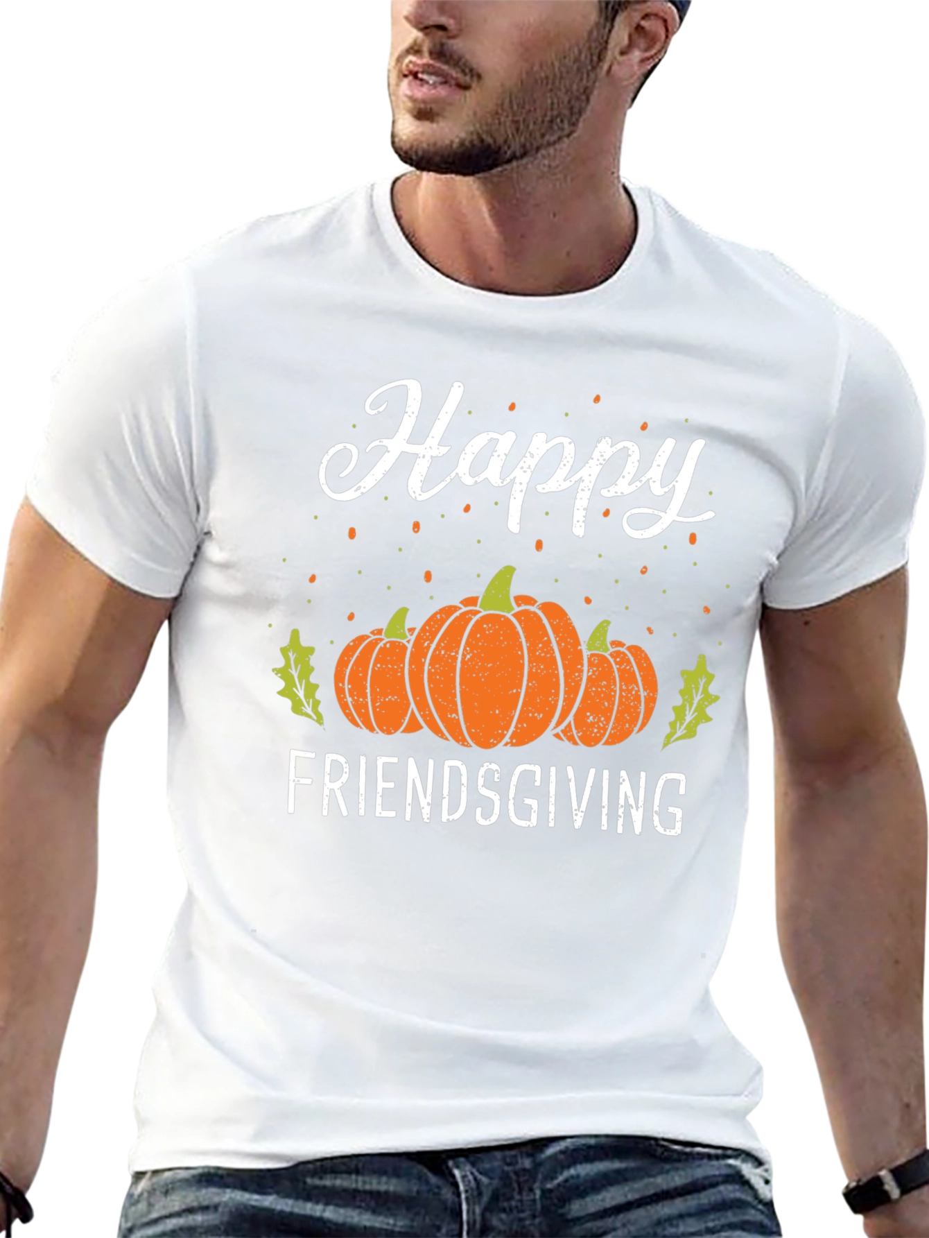 Happy Friendsgiving T-Shirt | Fall Harvest Pumpkin Tee