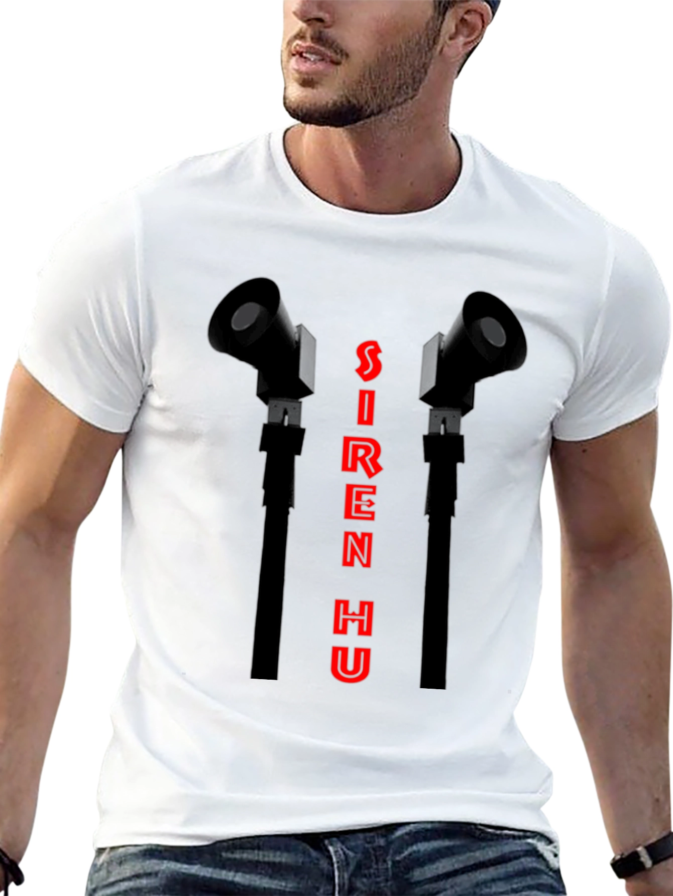 Siren Hu Graphic T-Shirt - Black