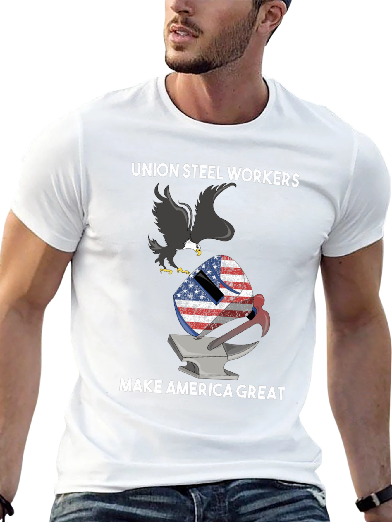 Union Steel Workers MAGA Graphic T-Shirt
