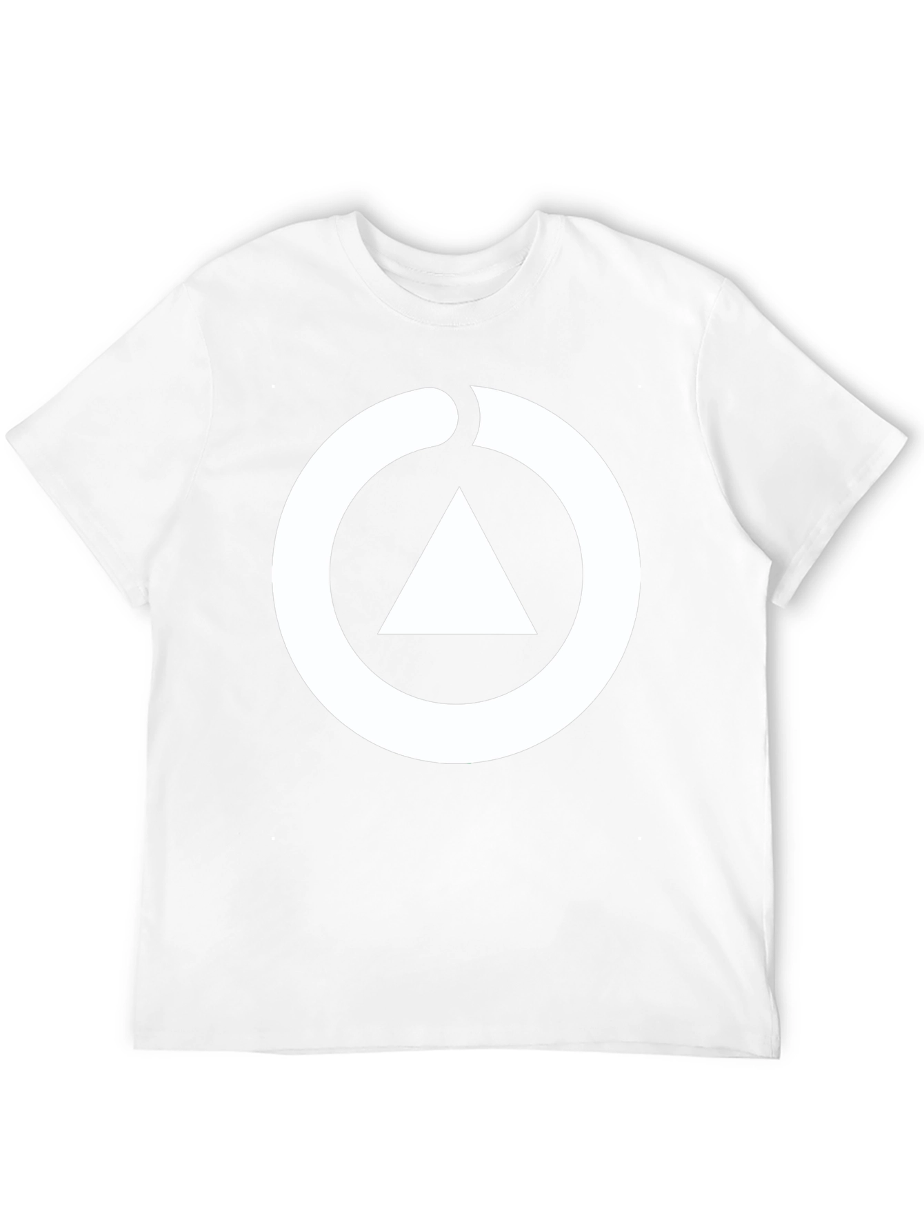 Black T-Shirt with Circle Triangle Design