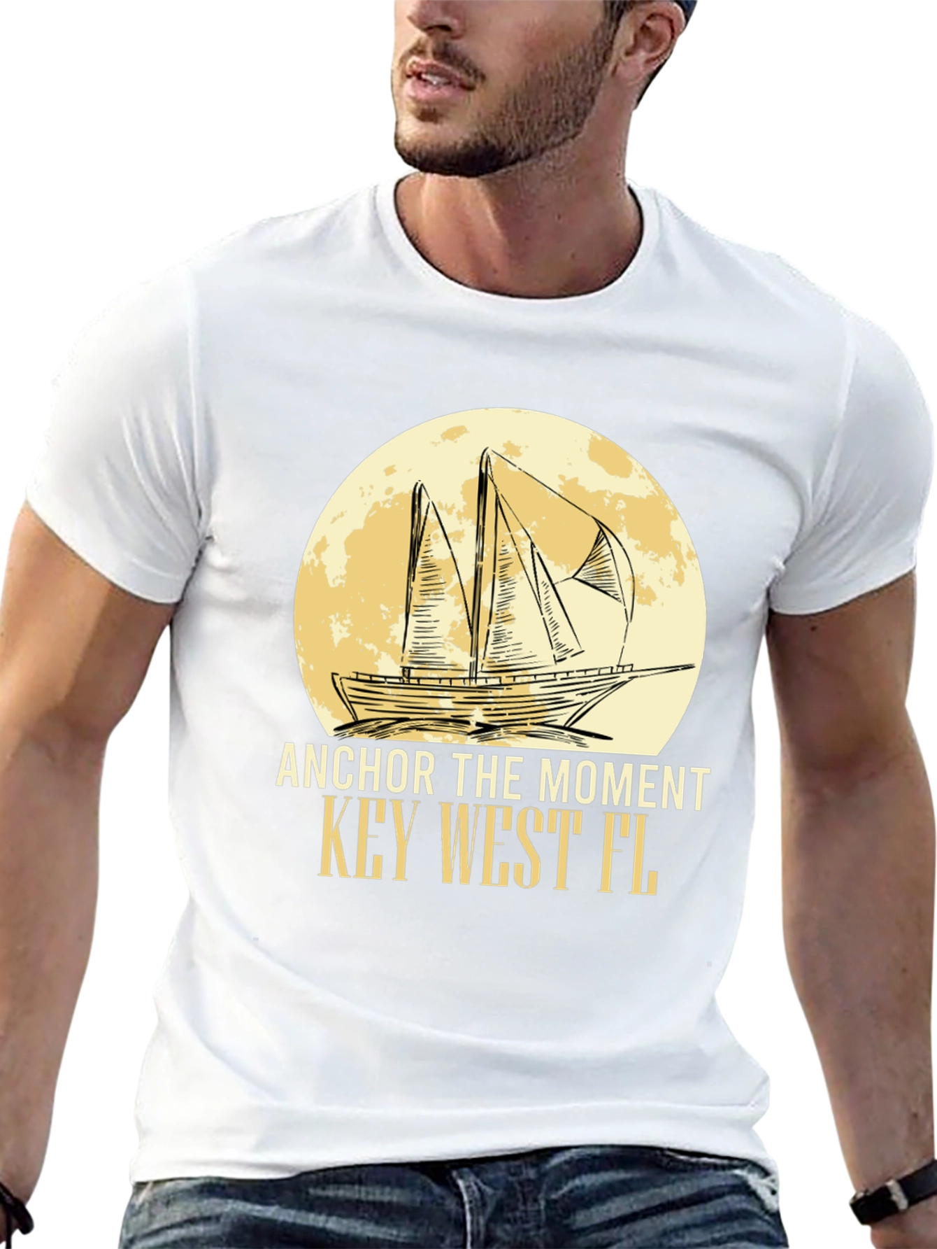 Anchor the Moment Key West FL Black T-Shirt