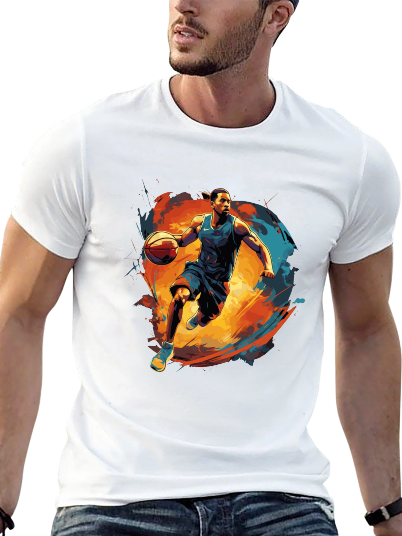 Basketball Player Graphic Tee