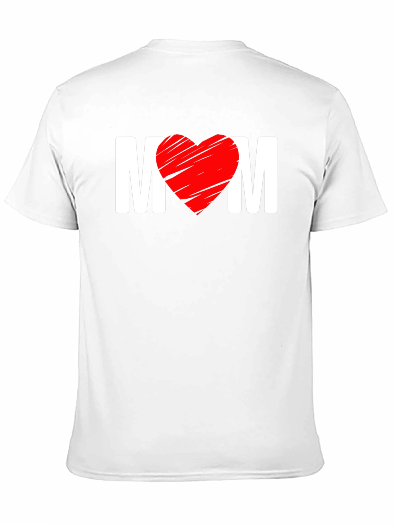 Mom Heart Graphic T-Shirt - Black Cotton Blend