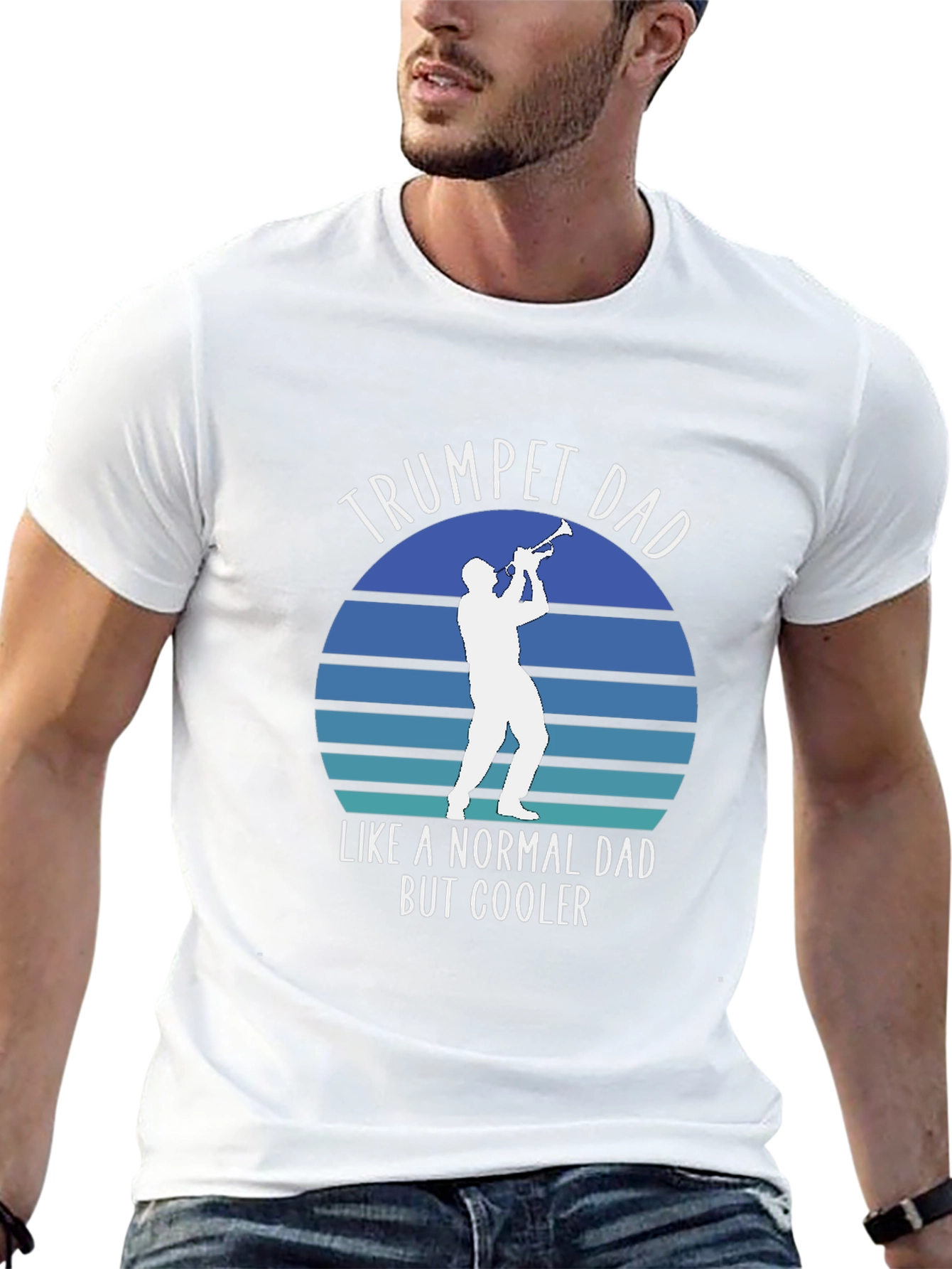 Trumpet Dad T-Shirt - Cool Dad Musician Tee