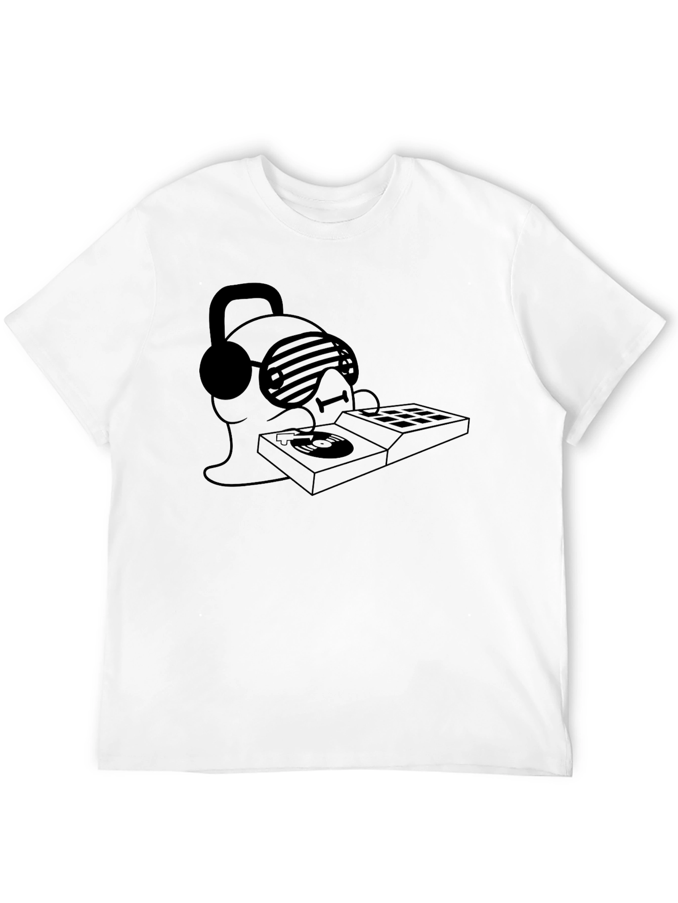 DJ Duck Graphic Tee - Black Cotton T-Shirt
