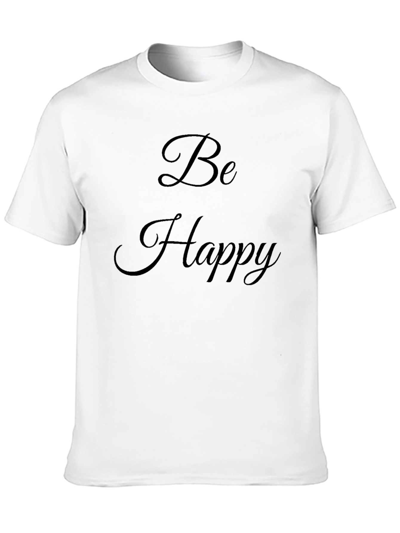 Be Happy Black T-Shirt - Positive Vibes