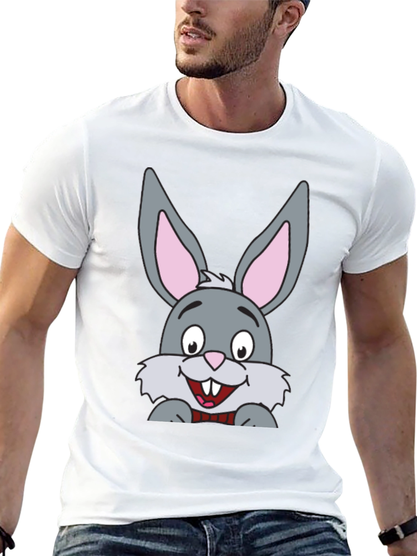 Cartoon Bunny Rabbit Graphic T-Shirt