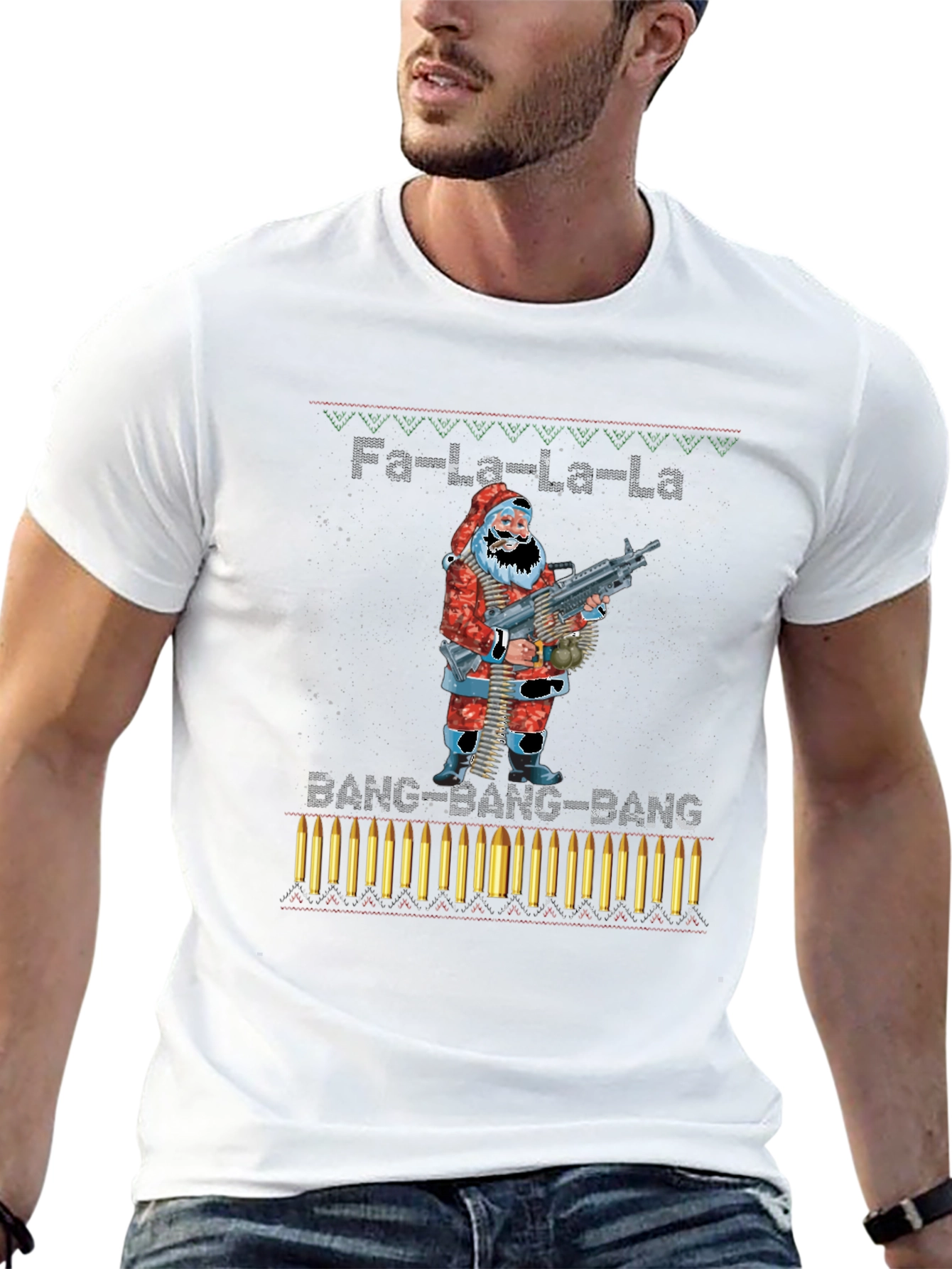 Fa-La-La-La BANG Santa T-Shirt