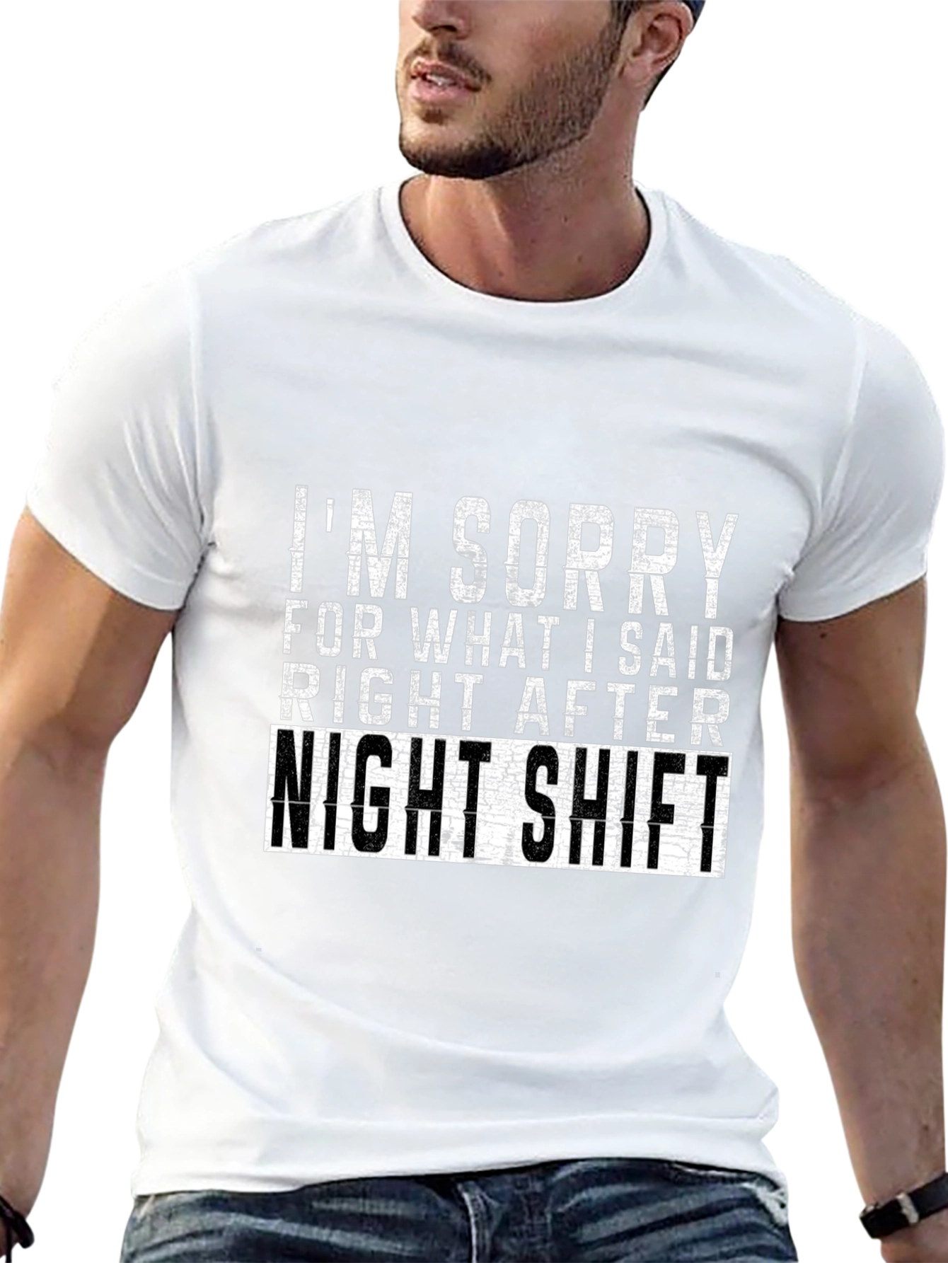 Night Shift Graphic Tee - Funny Apology T-Shirt